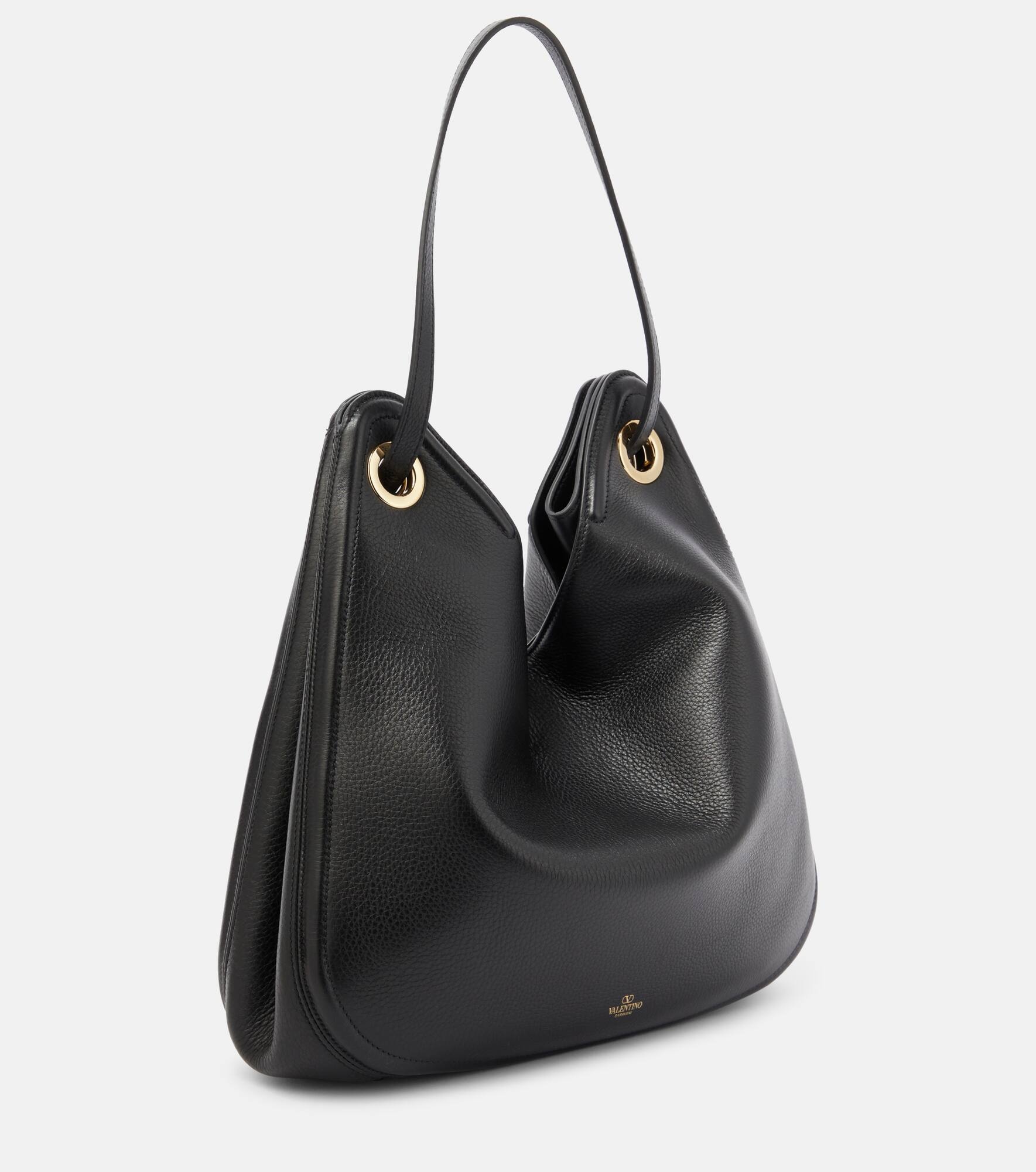 VLogo Moon Medium leather tote bag - 4