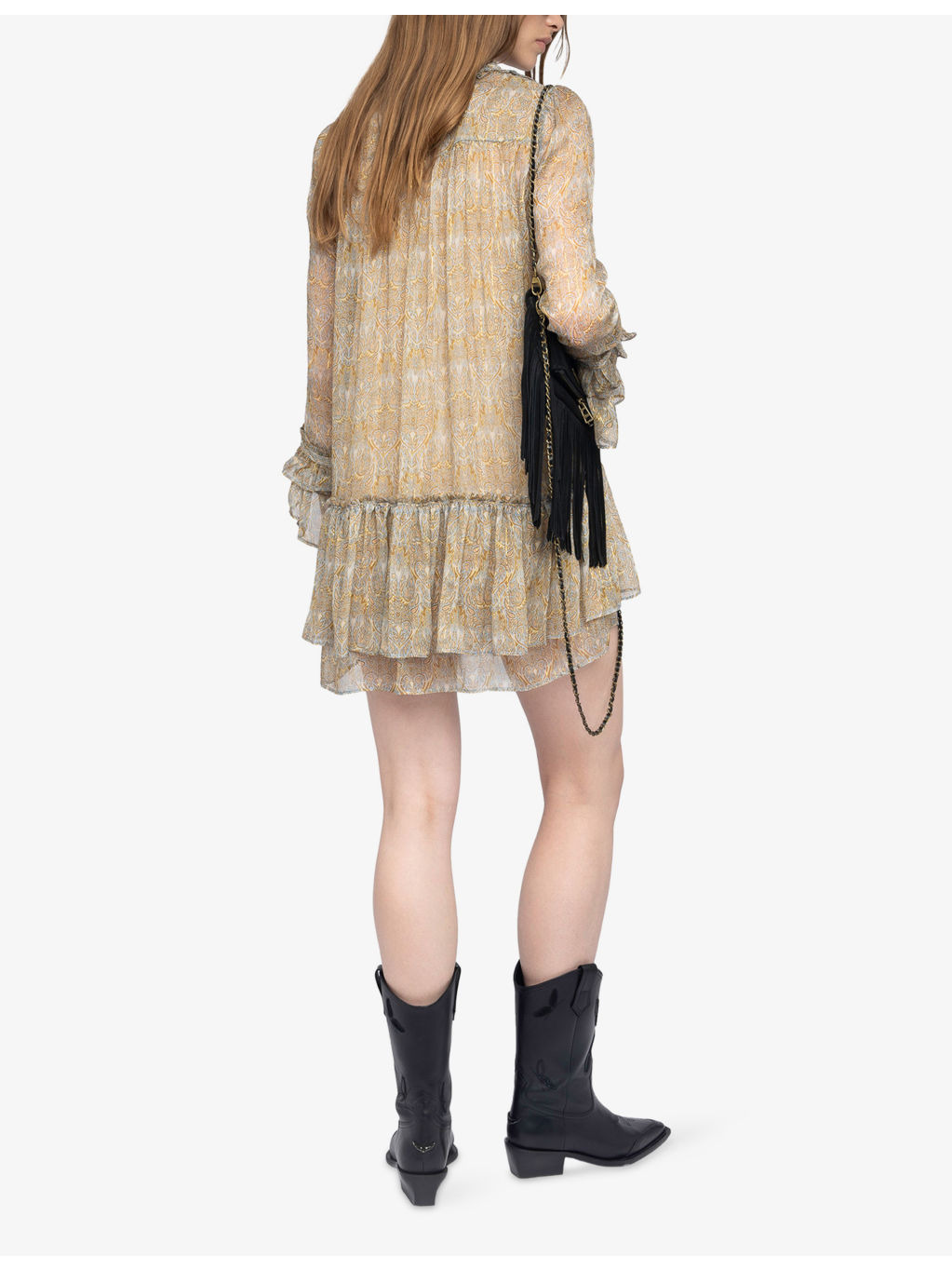 Ralice Ruffle-Trim Chiffon Mini Dress - 4