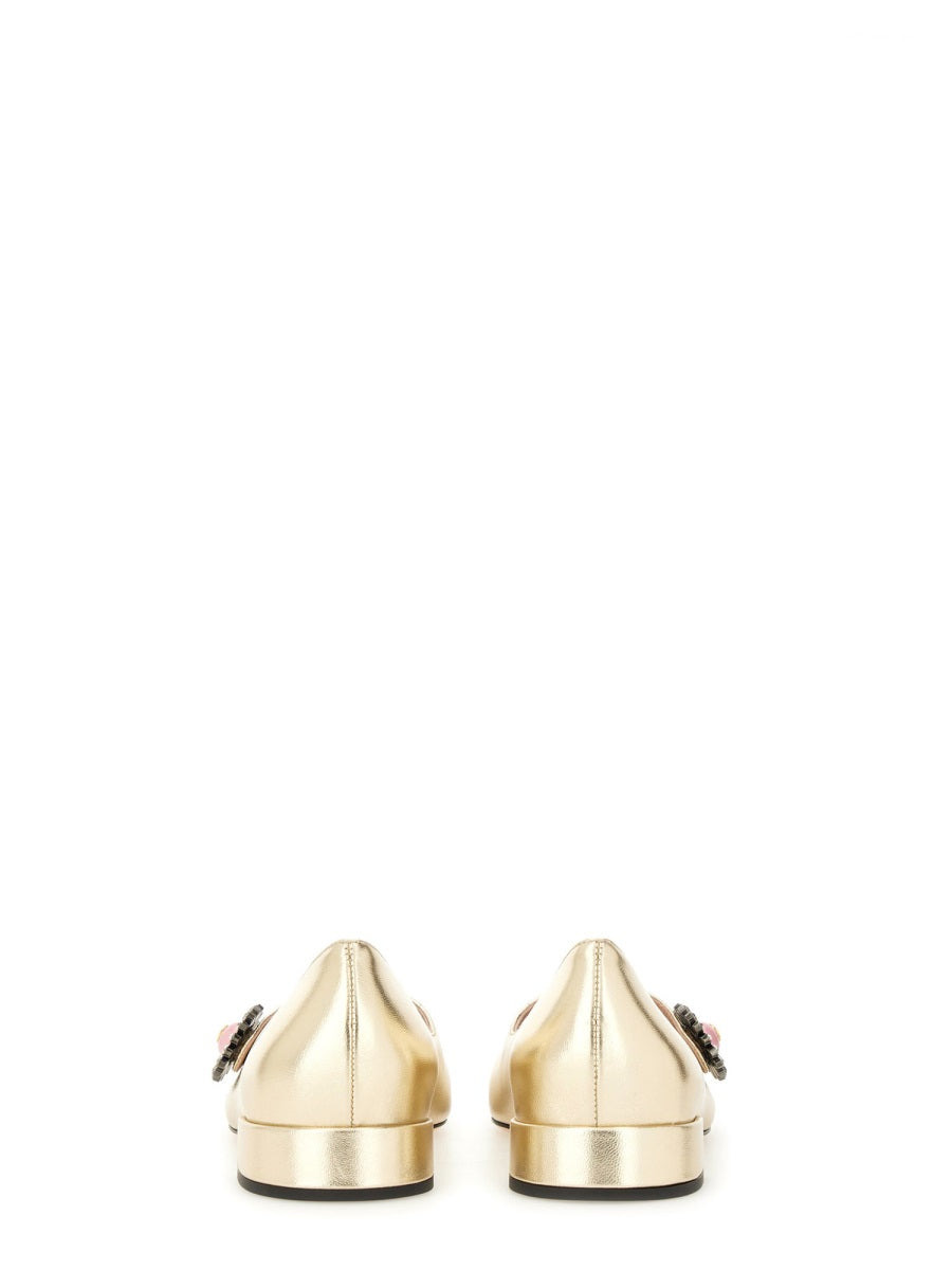 Valentino Garavani Women "Mary-Jane Preshoes" Ballerina In Kidskin - 6