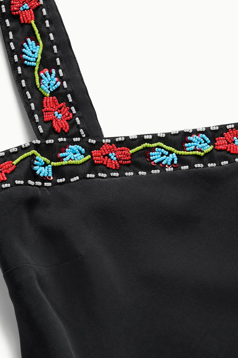 STAUD VERONICA SILK ROMPER BLACK 8