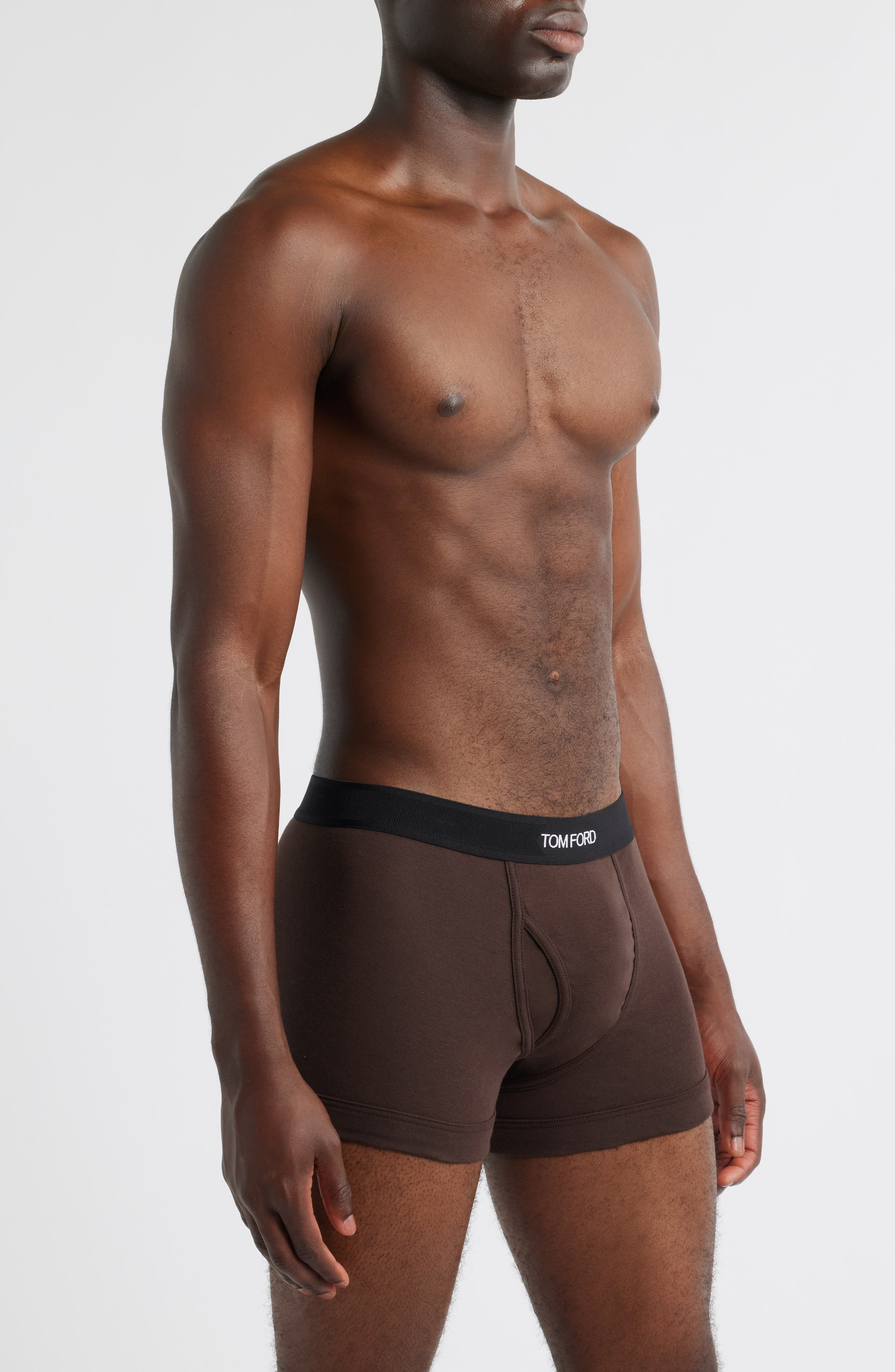 TOM FORD Cotton Stretch Jersey Boxer Briefs in Chocolate at Nordstrom - 3