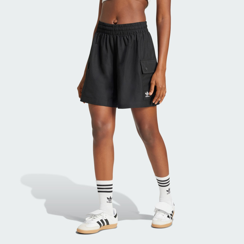adidas Essentials Woven High-Waist Cargo Shorts outlook