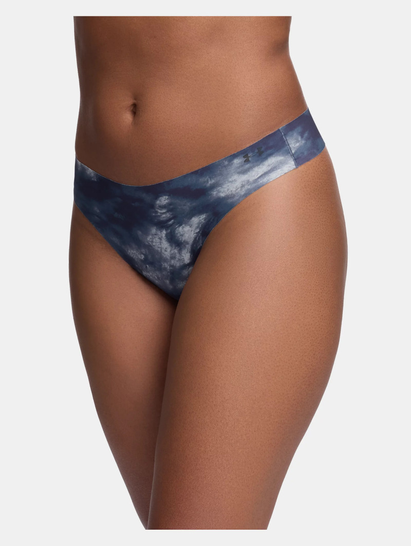 Women's UA Pure Stretch 3-Pack Printed No Show Thong 3