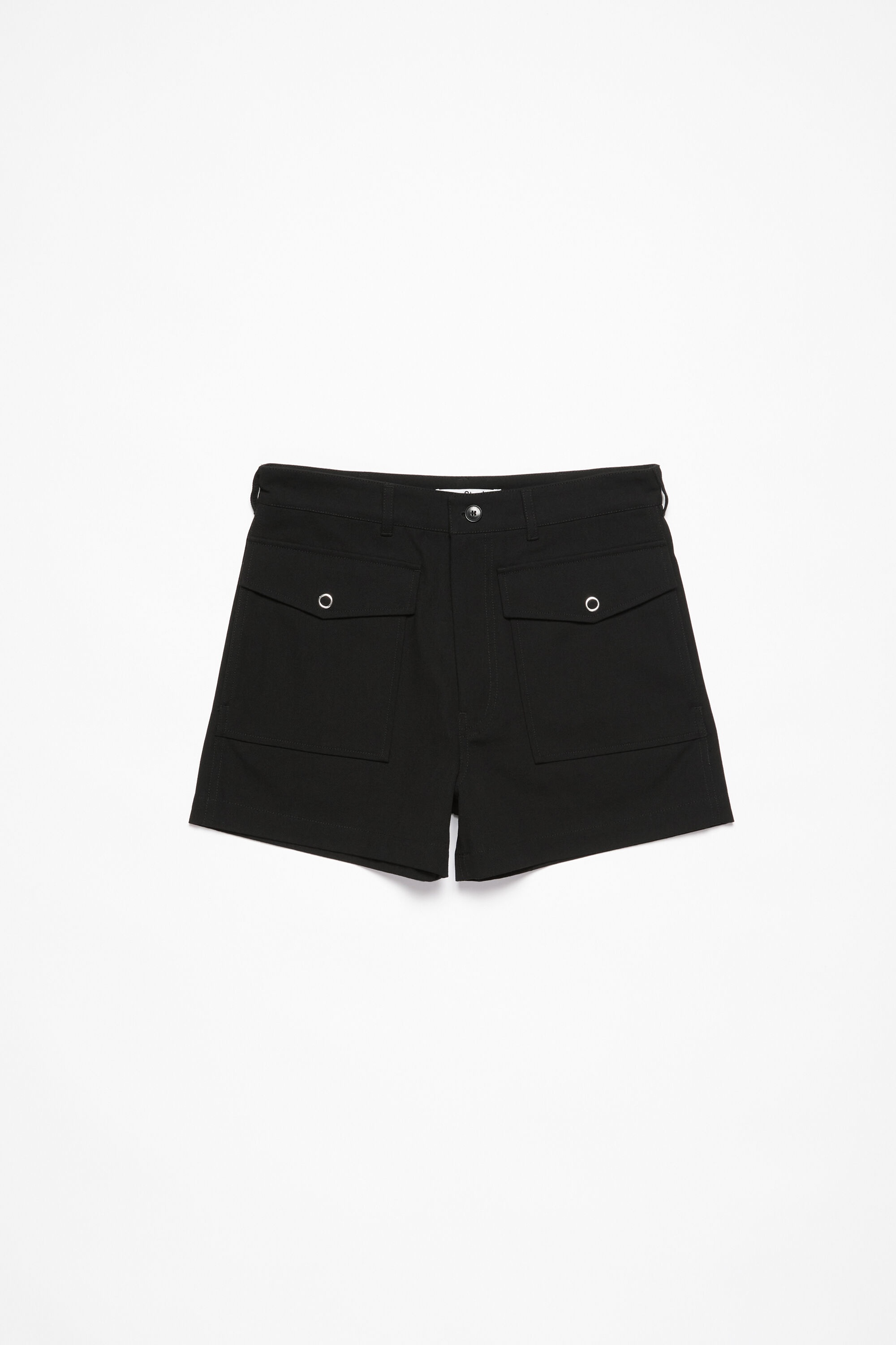 Twill shorts - Black - 1