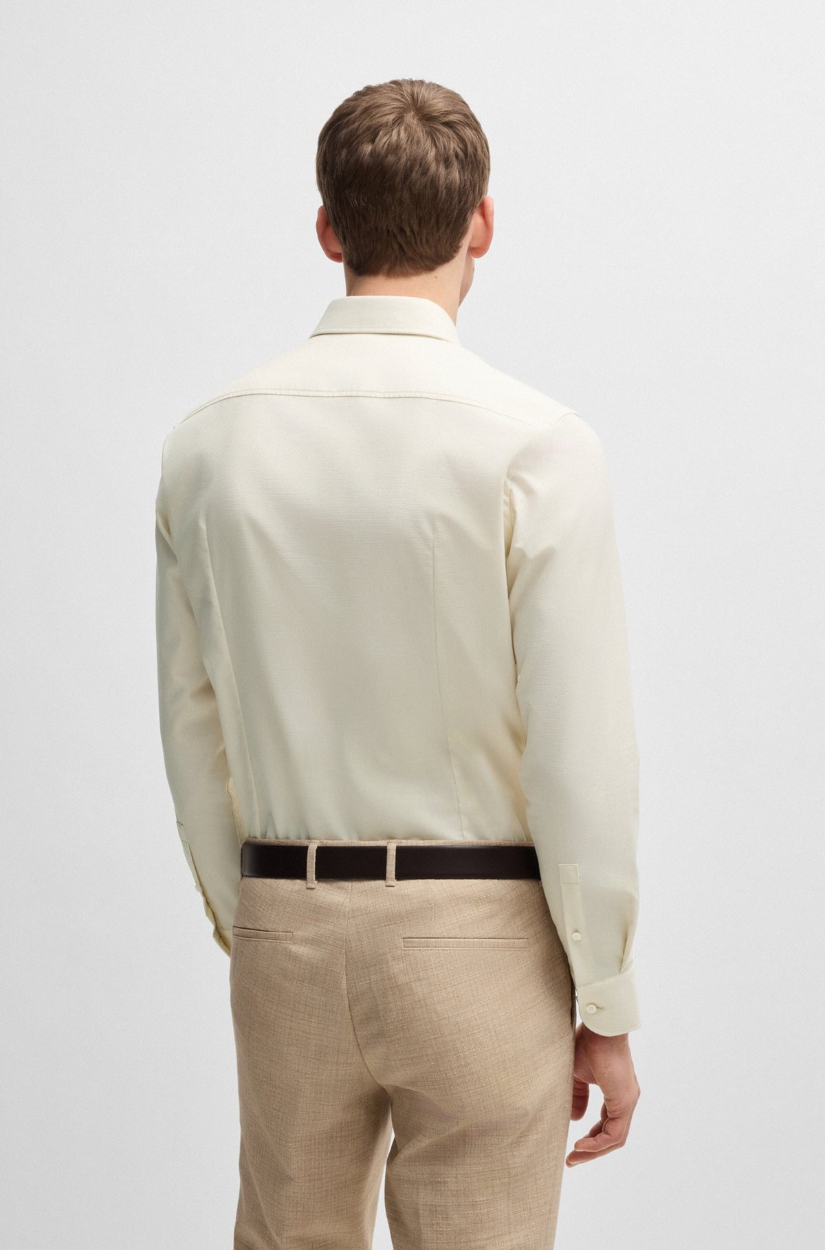 SLIM-FIT SHIRT IN EASY-IRON STRETCH COTTON - 5
