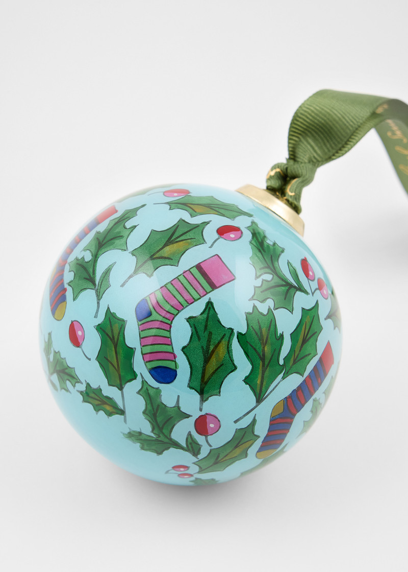 Paul Smith Hand-Painted 'Socks' Glass Bauble outlook