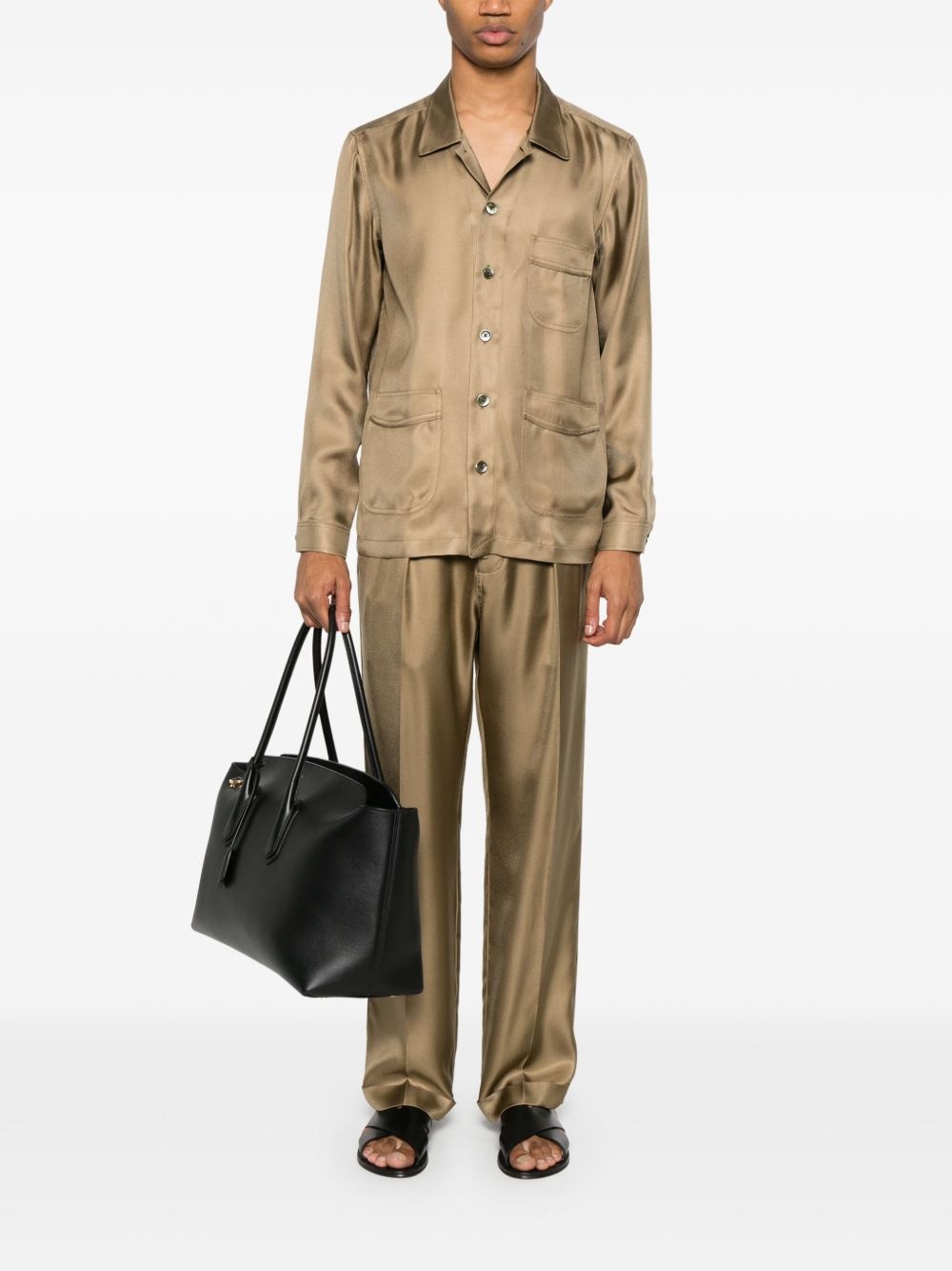 silk twill trousers - 2
