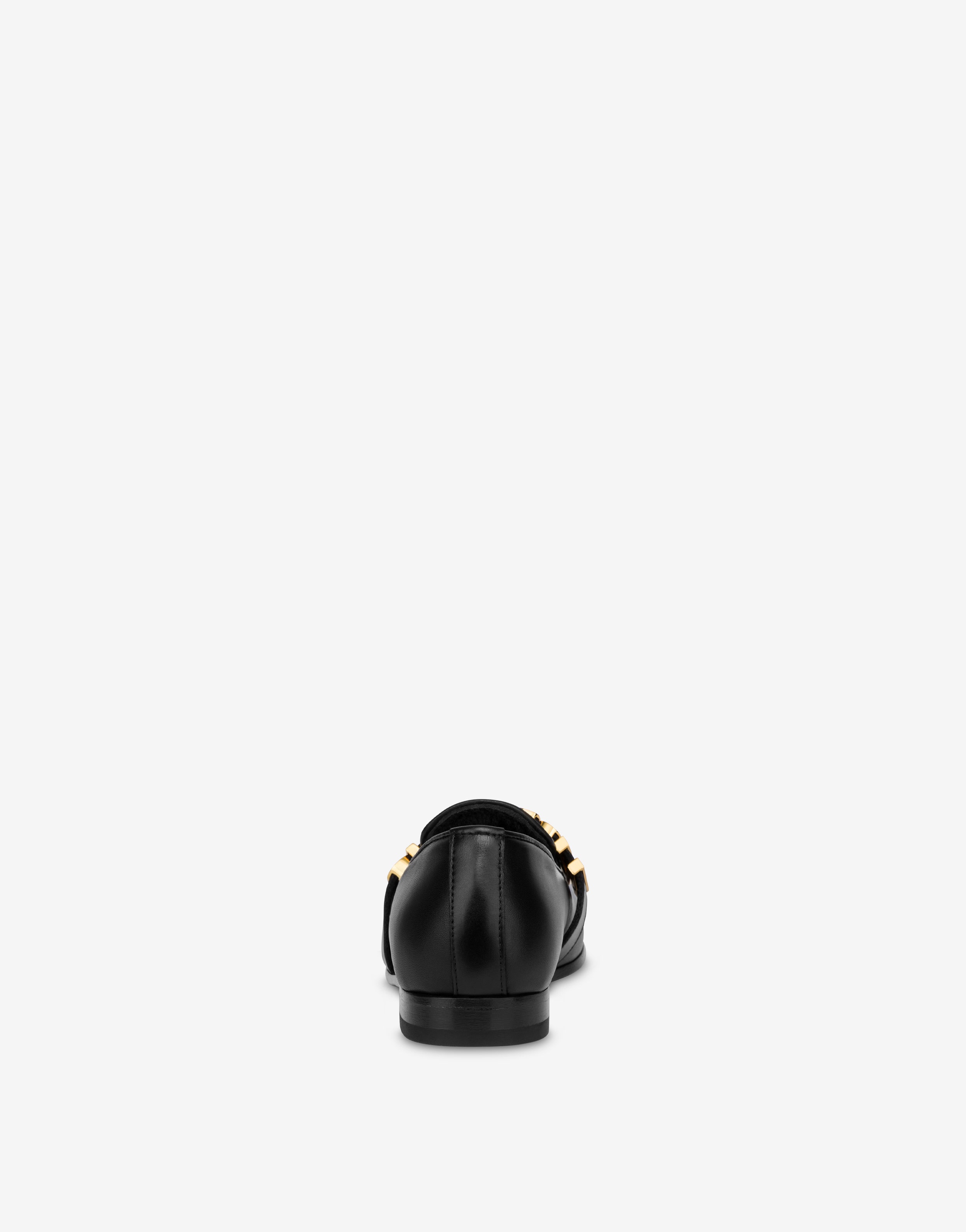 MAXI LETTERING LOGO CALFSKIN LOAFERS - 3