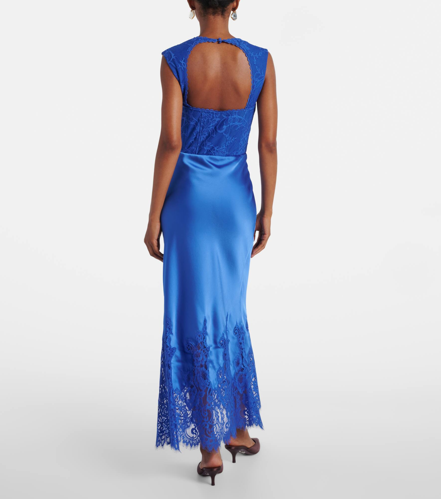 Remi lace and satin maxi dress - 3