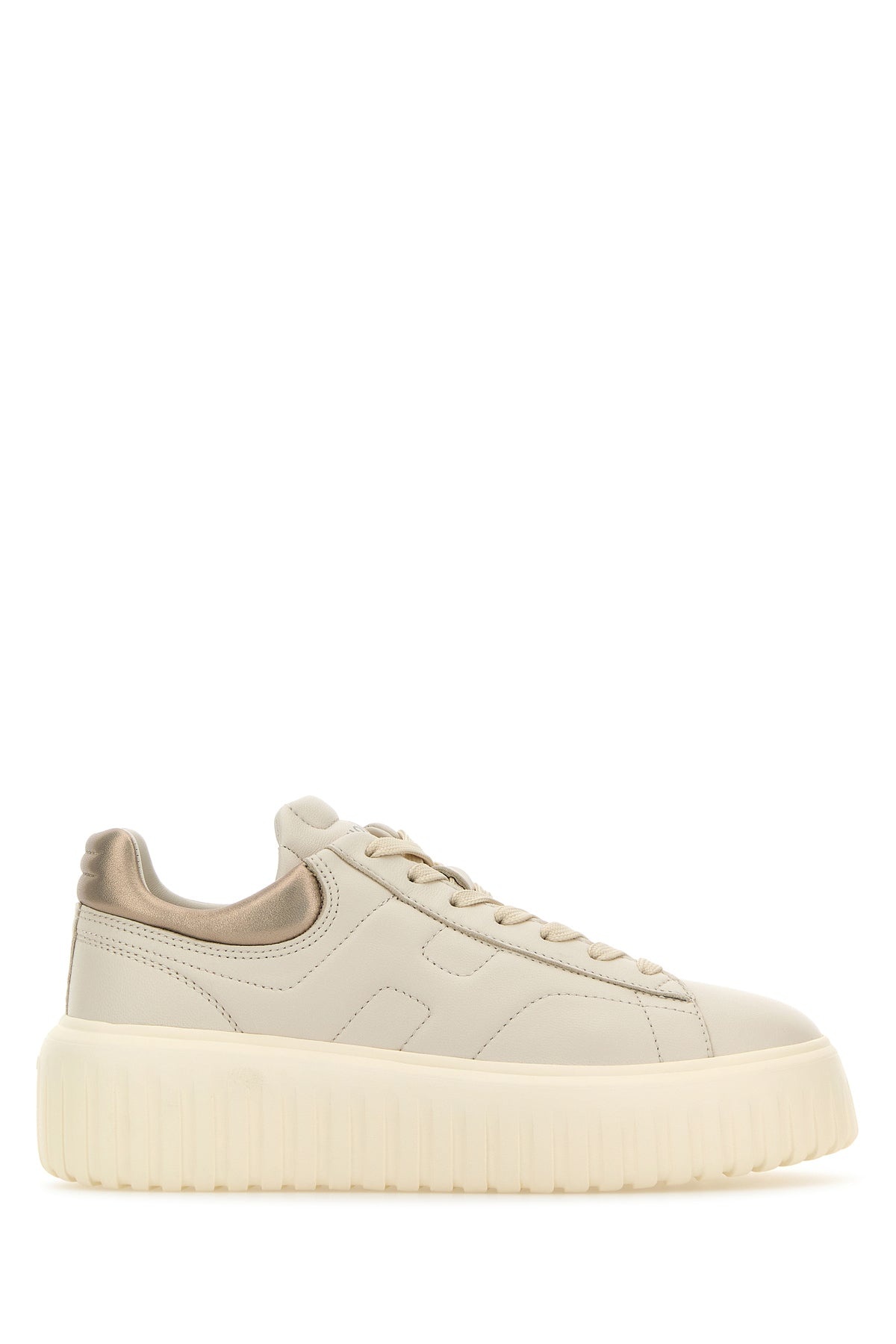 Ivory nappa leather H-Stripes sneakers - 1