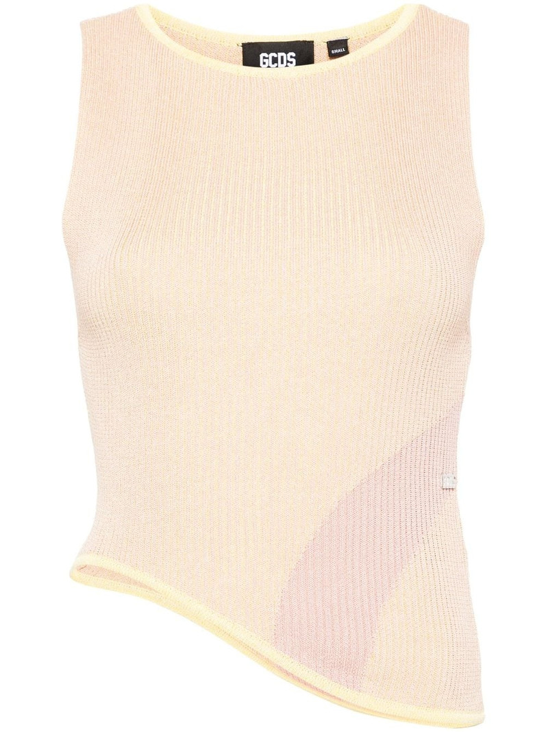 Comma asymmetric ribbed top 1
