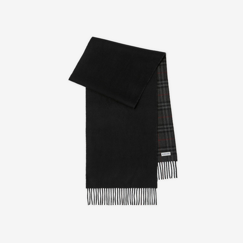 Check Cashmere Reversible Scarf 1