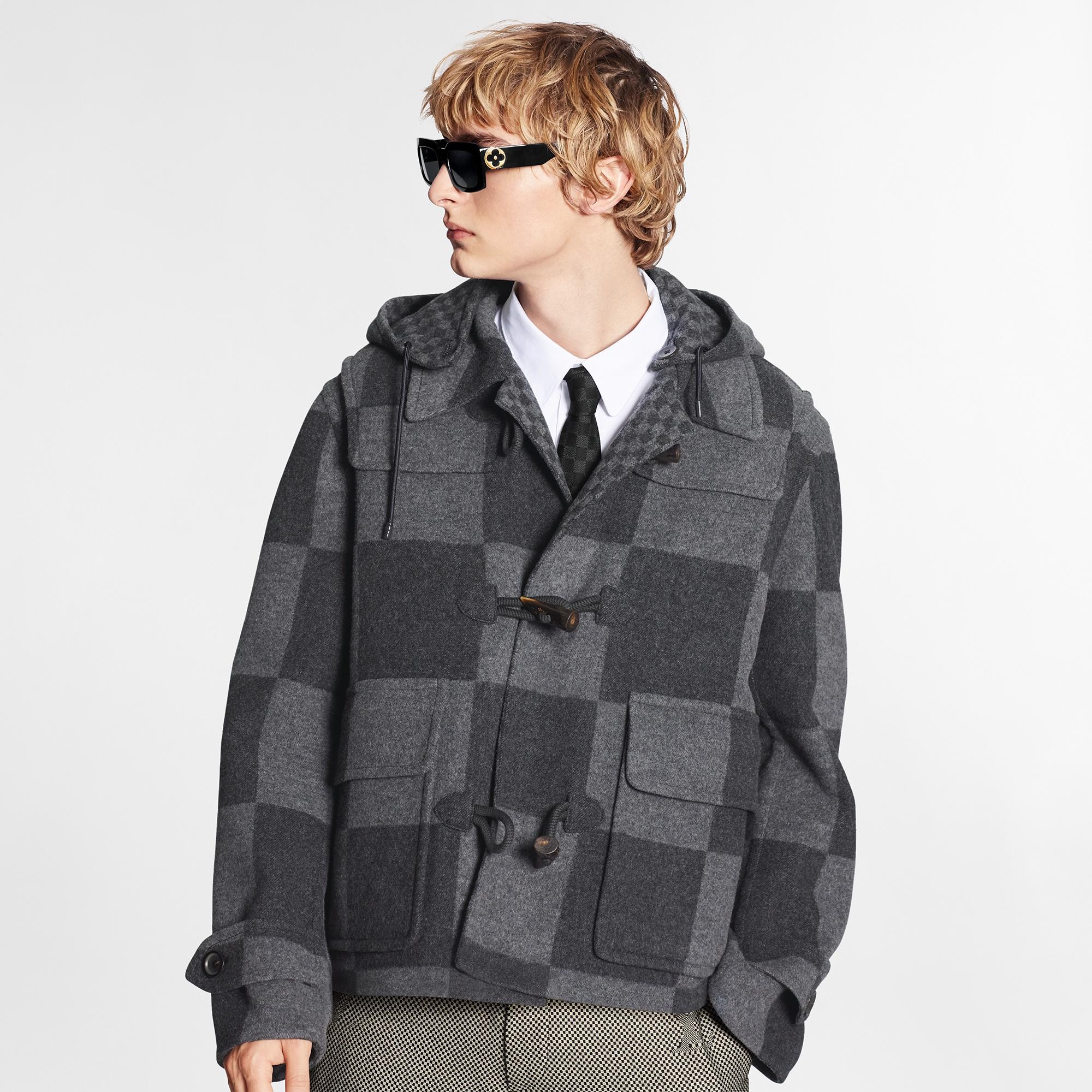 Giant Damier Duffle Coat - 4