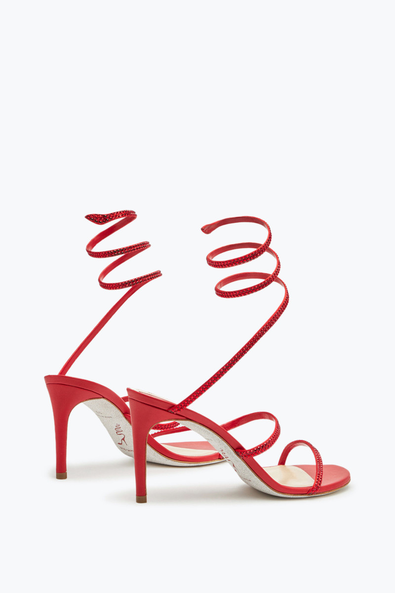 RENE CAOVILLA Cleo Red Sandal 80 outlook
