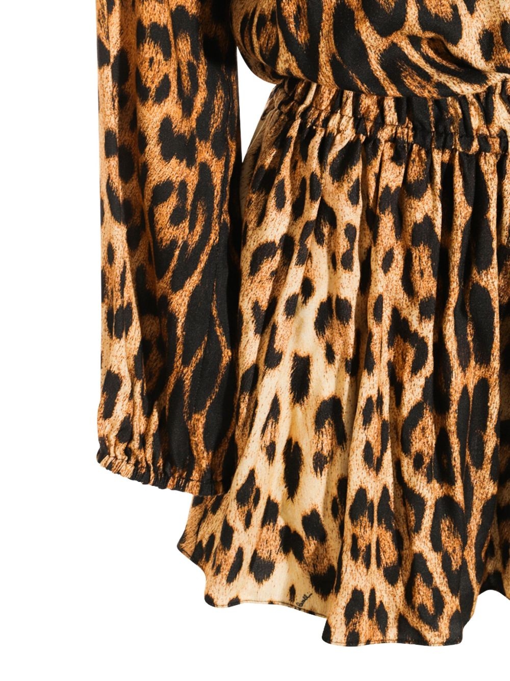 leopard-print long-sleeve dress - 3