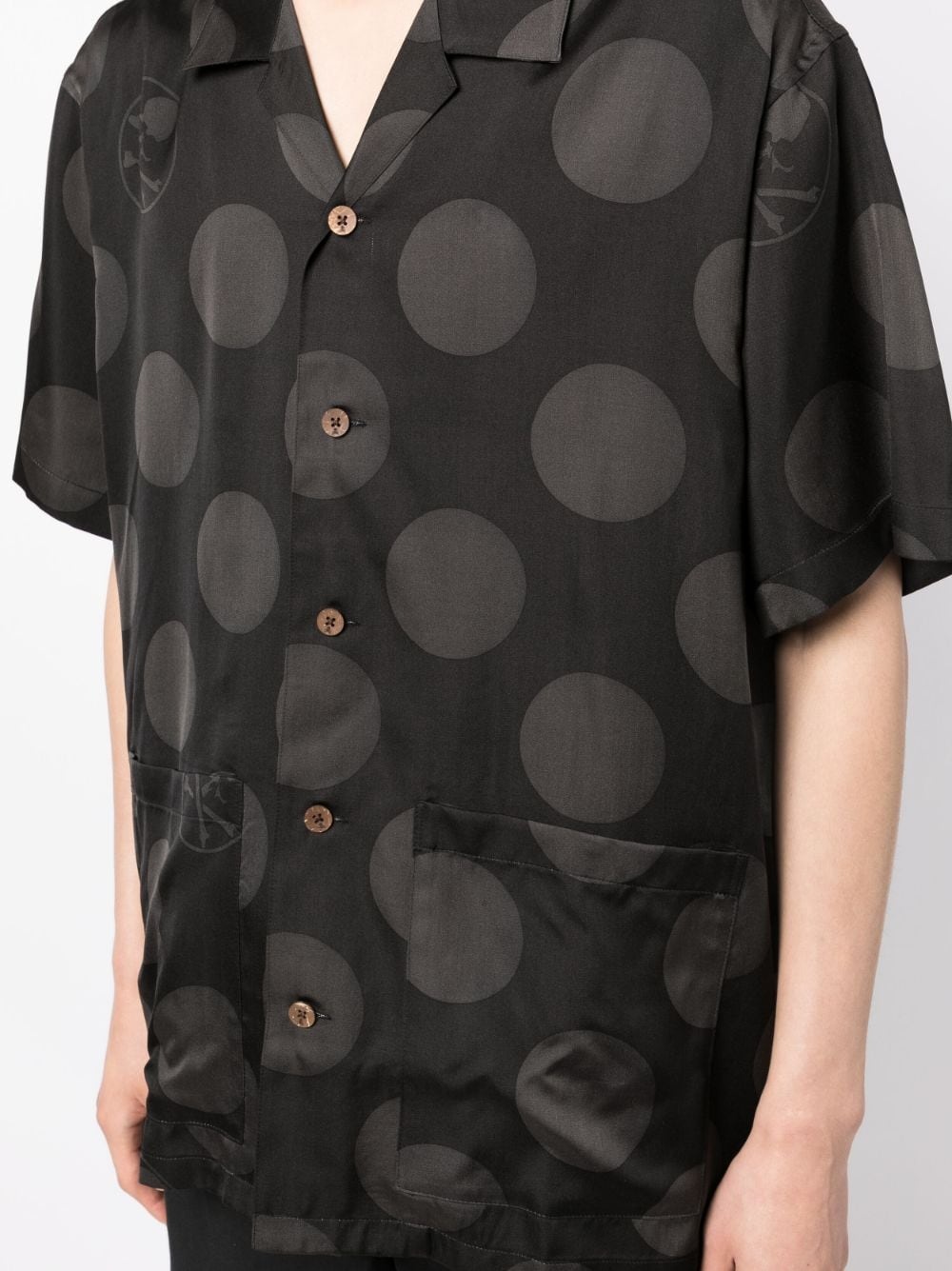 polka-dot-print silk shirt - 5