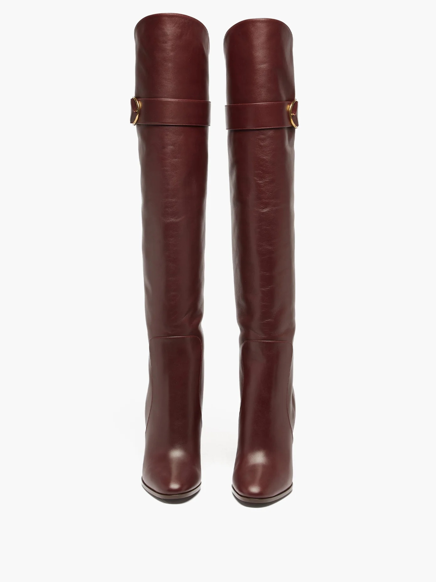 Over-the-knee leather boots - 5