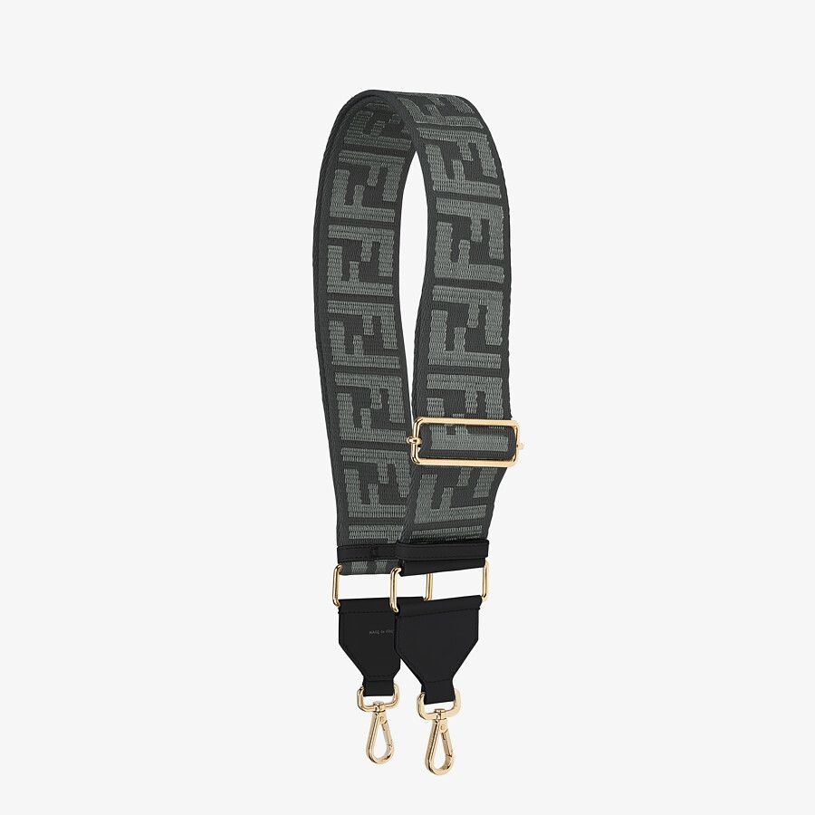 Gray ribbon shoulder strap - 1