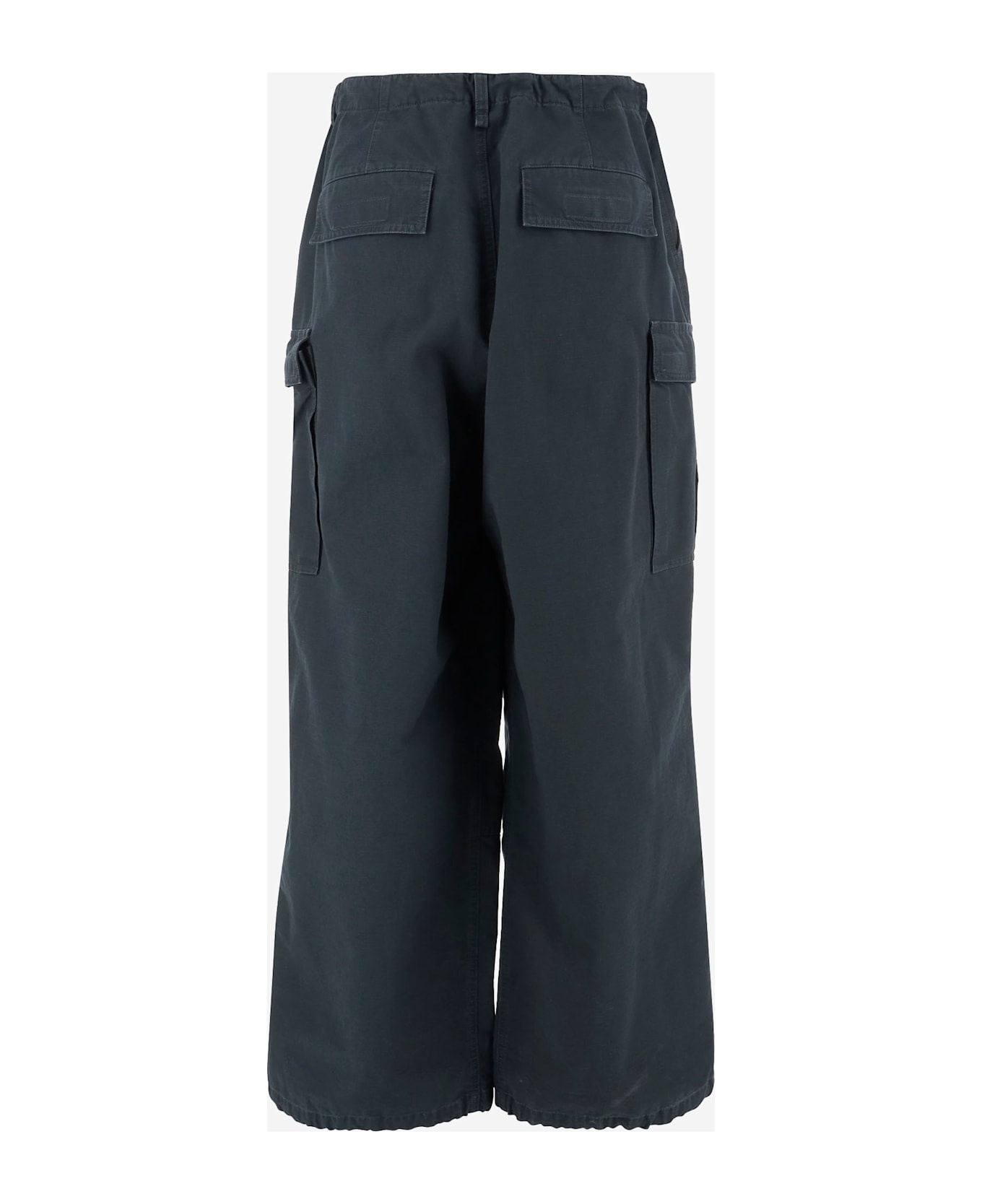 Navy Blue Cotton Cargo Pant - 2