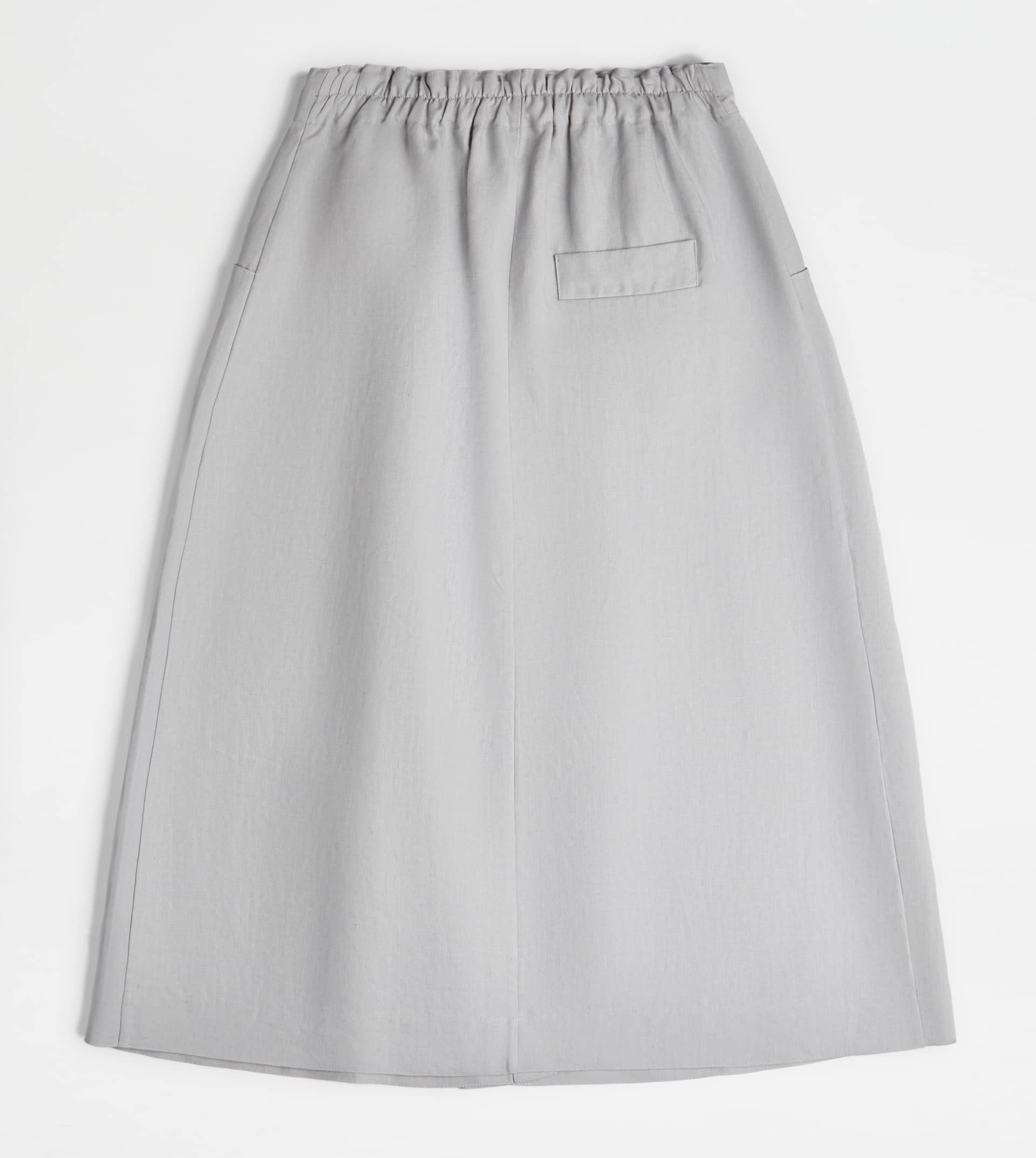 SKIRT IN LINEN - GREY - 7