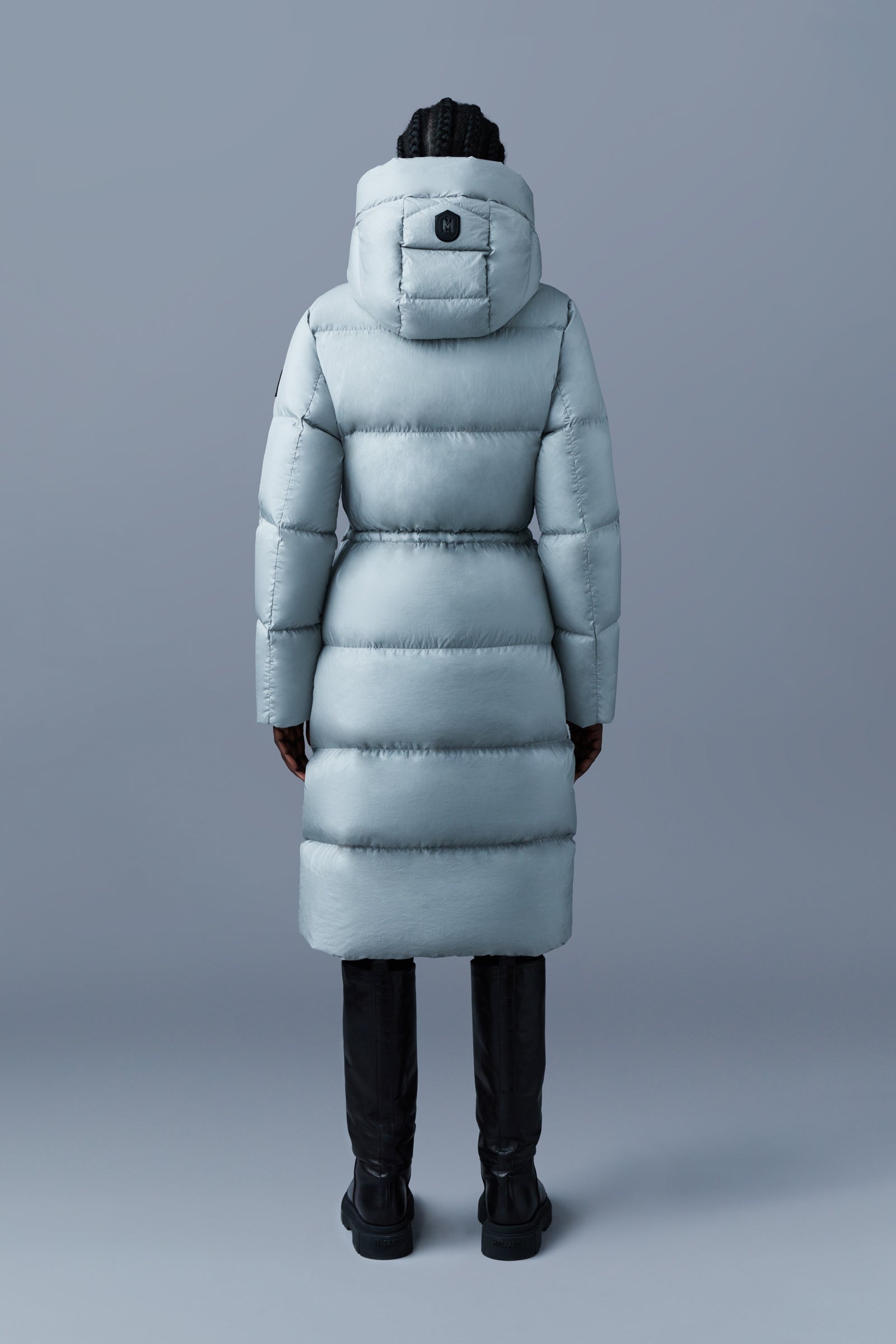ISHANI foil shield long down coat with hood - 4
