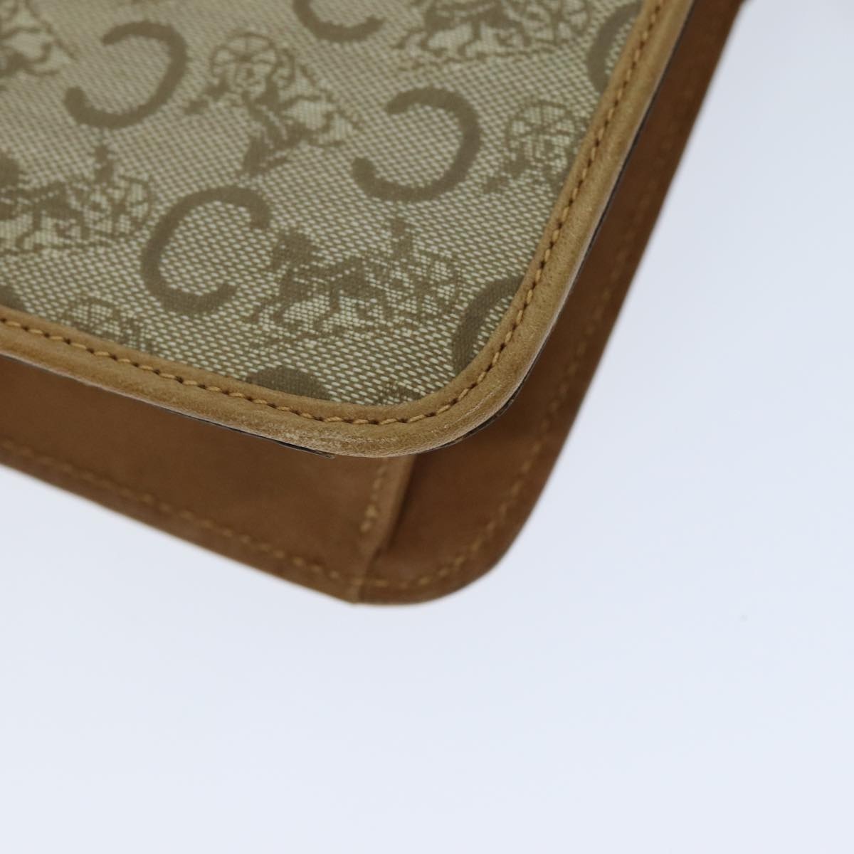 CELINE C Macadam Canvas Shoulder Bag Beige - 15