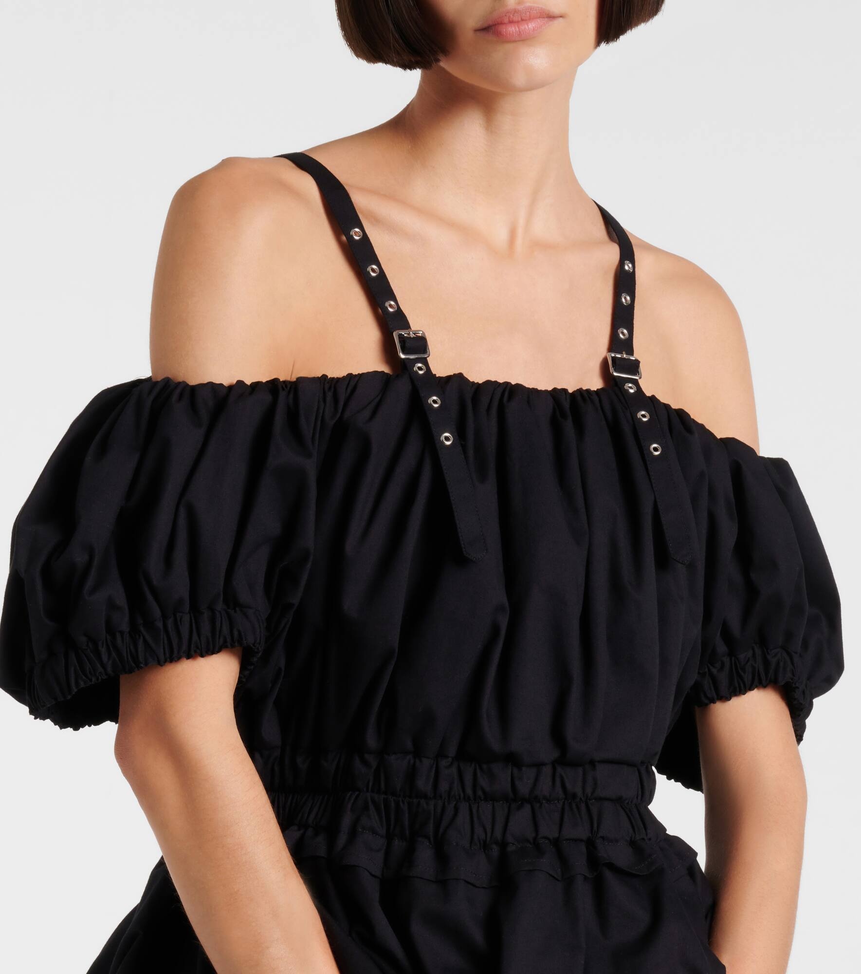 Peplum cotton poplin shirt - 4