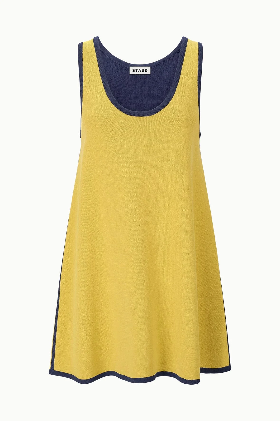 STAUD PIAZZA DRESS CITRON NAVY REVERSIBLE - 1