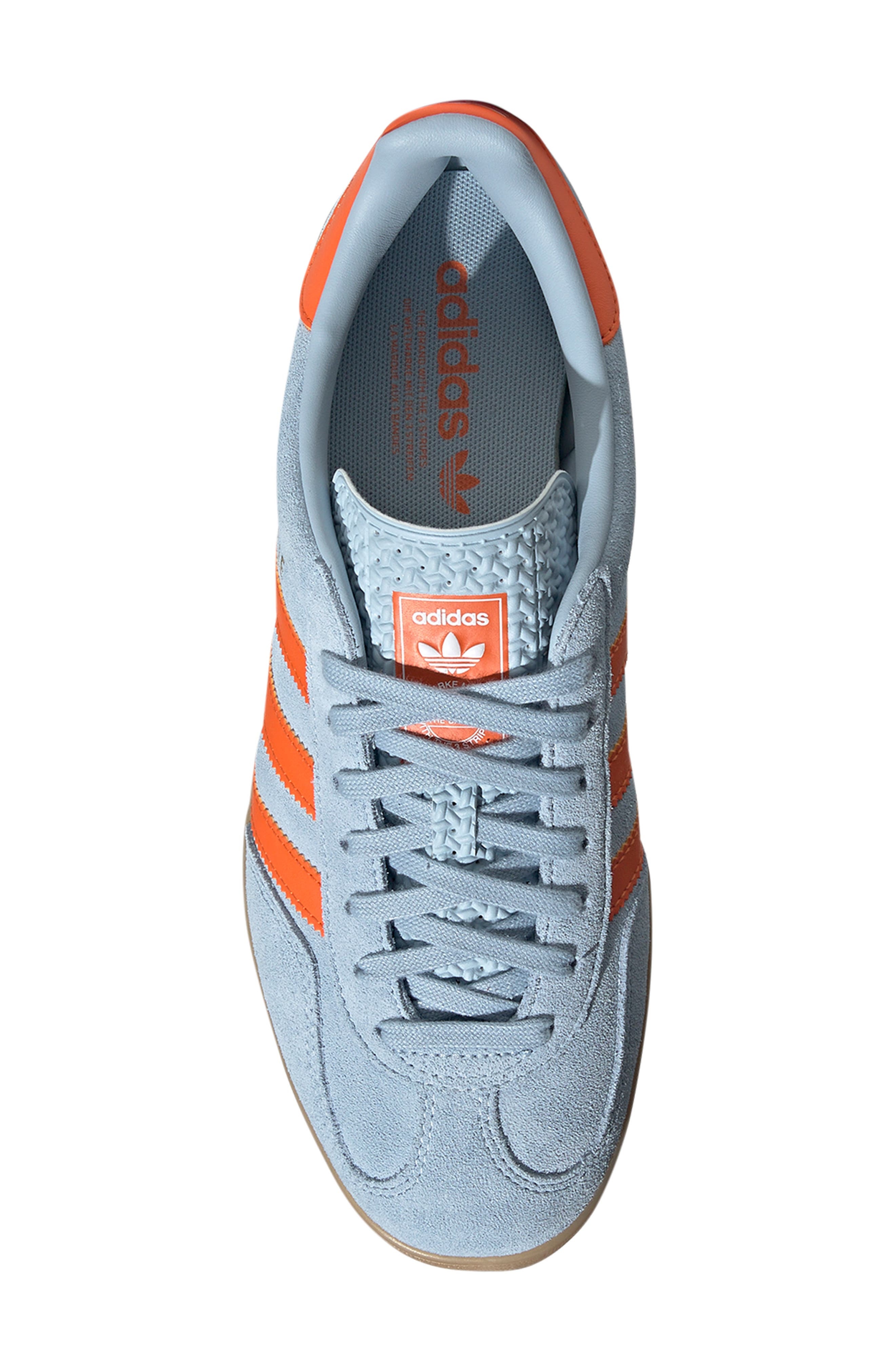 adidas Gazelle Indoor Sneaker in Wonder Blue/Orange/White at Nordstrom - 4