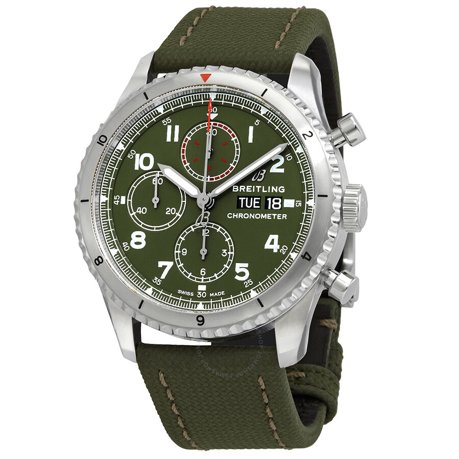 Breitling Aviator 8 Curtiss Warhawk Chronograph Automatic Green Dial Men's Watch A133161A1L1X2 - 1