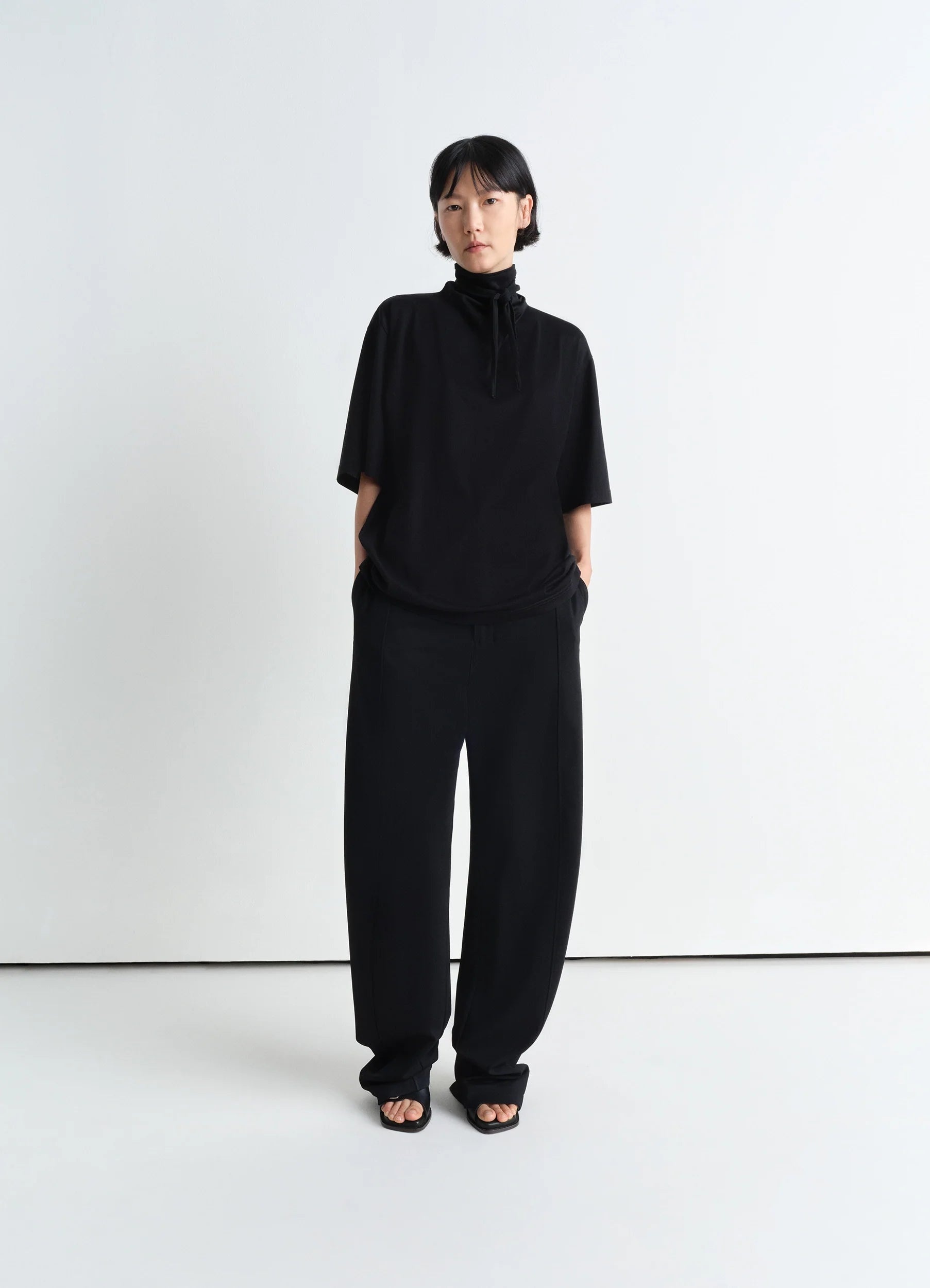 【関税込み】LEMAIRE ブラウン Relaxed Volume トラウザーズ Lemaire RELAXED VOLUME PANTS | REVERSIBLE