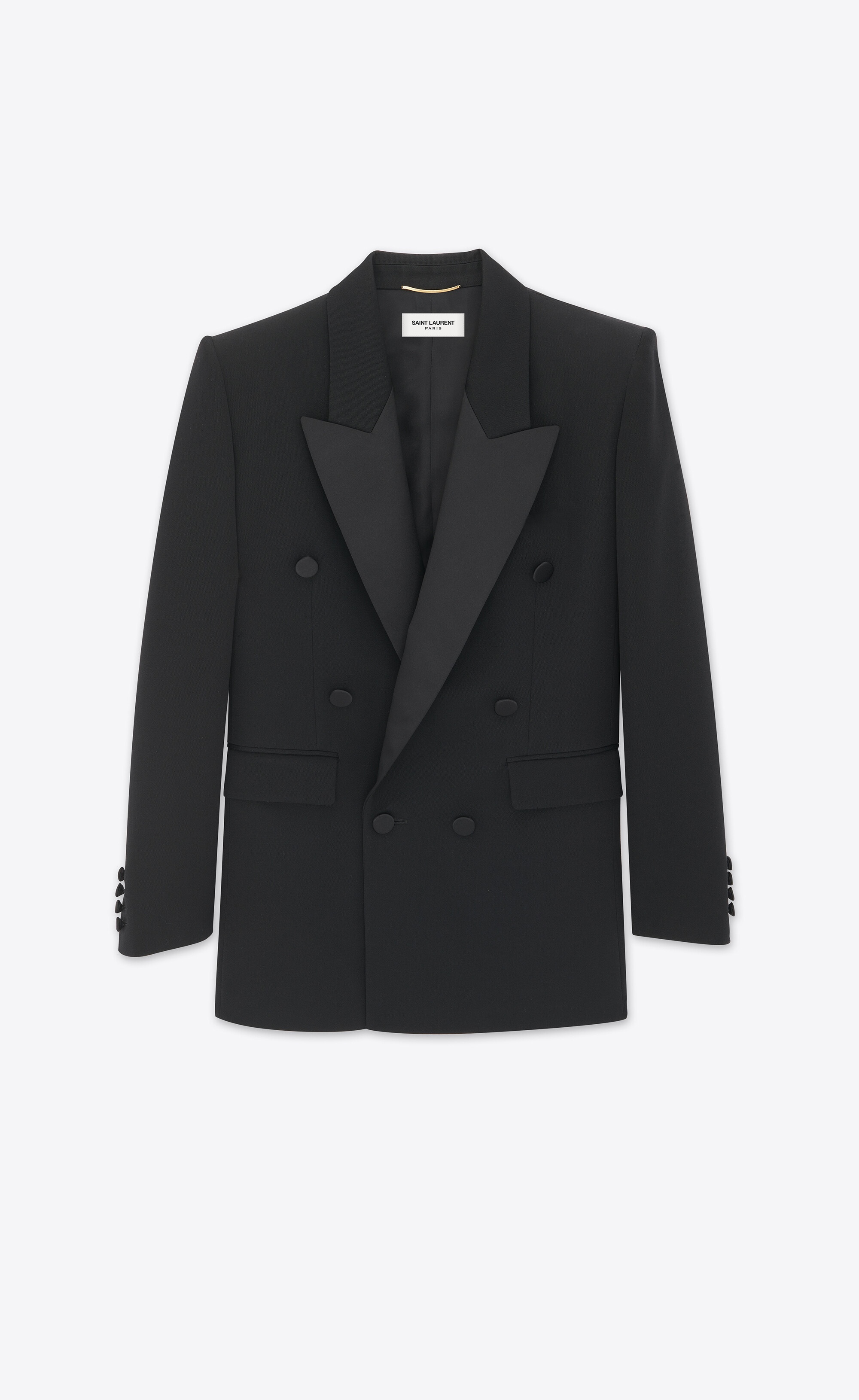 tuxedo jacket in grain de poudre - 1