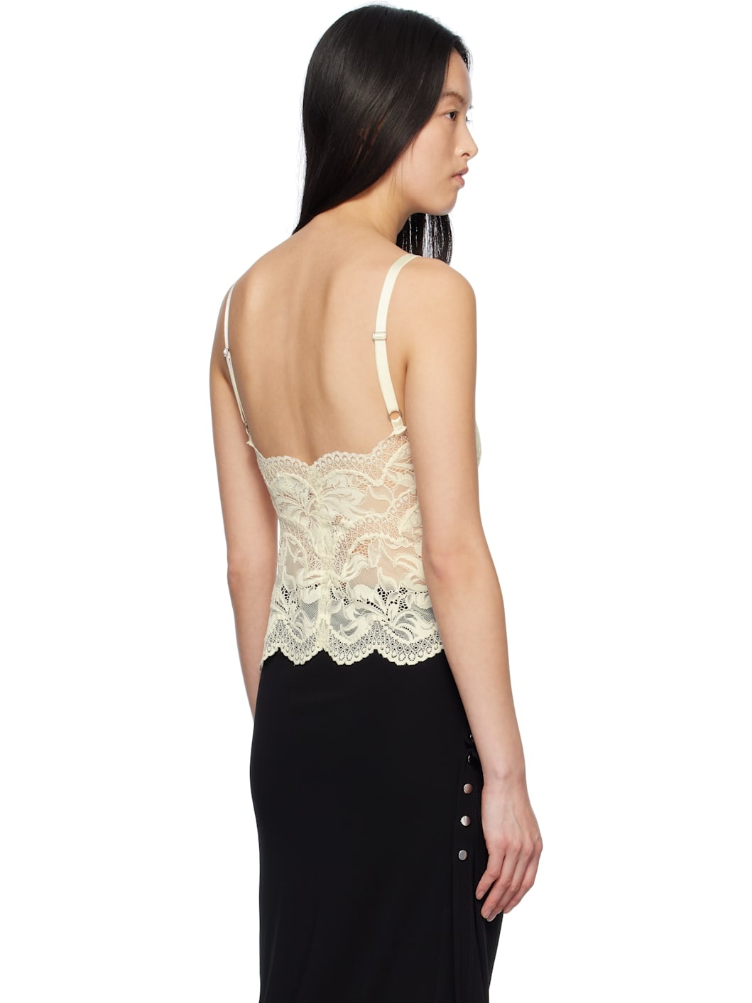 Off-White Lace Camisole - 3