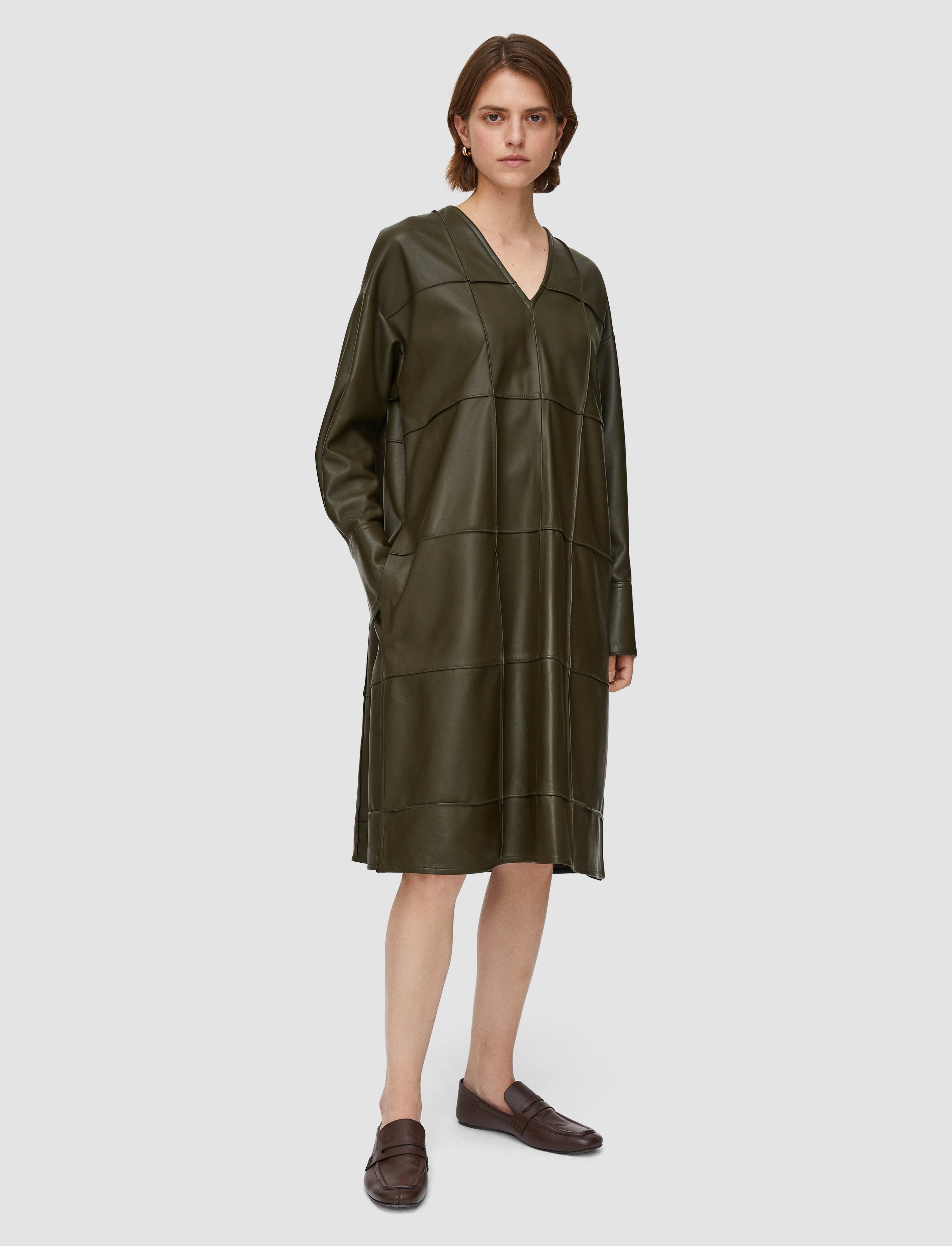 Grid Nappa Leather Matisse Dress - 4