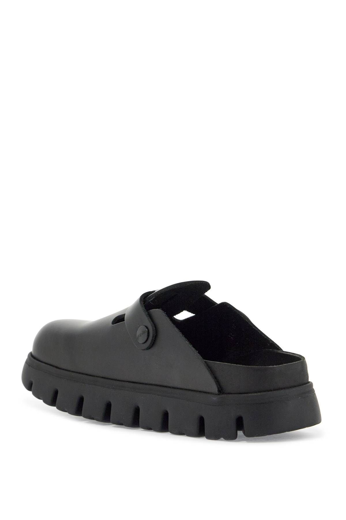 BOSTON CHUNKY SLIPPER IN BLACK NATURAL LEATHER WITH SERRATED SOLE - 2