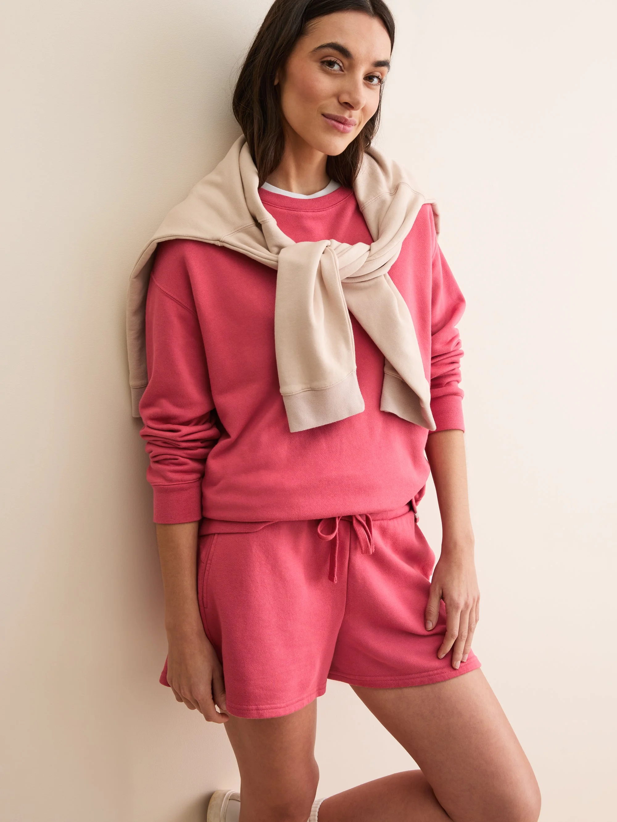 Women's Sweatshirt Quinn Cotton Modal Garnet Red - 1