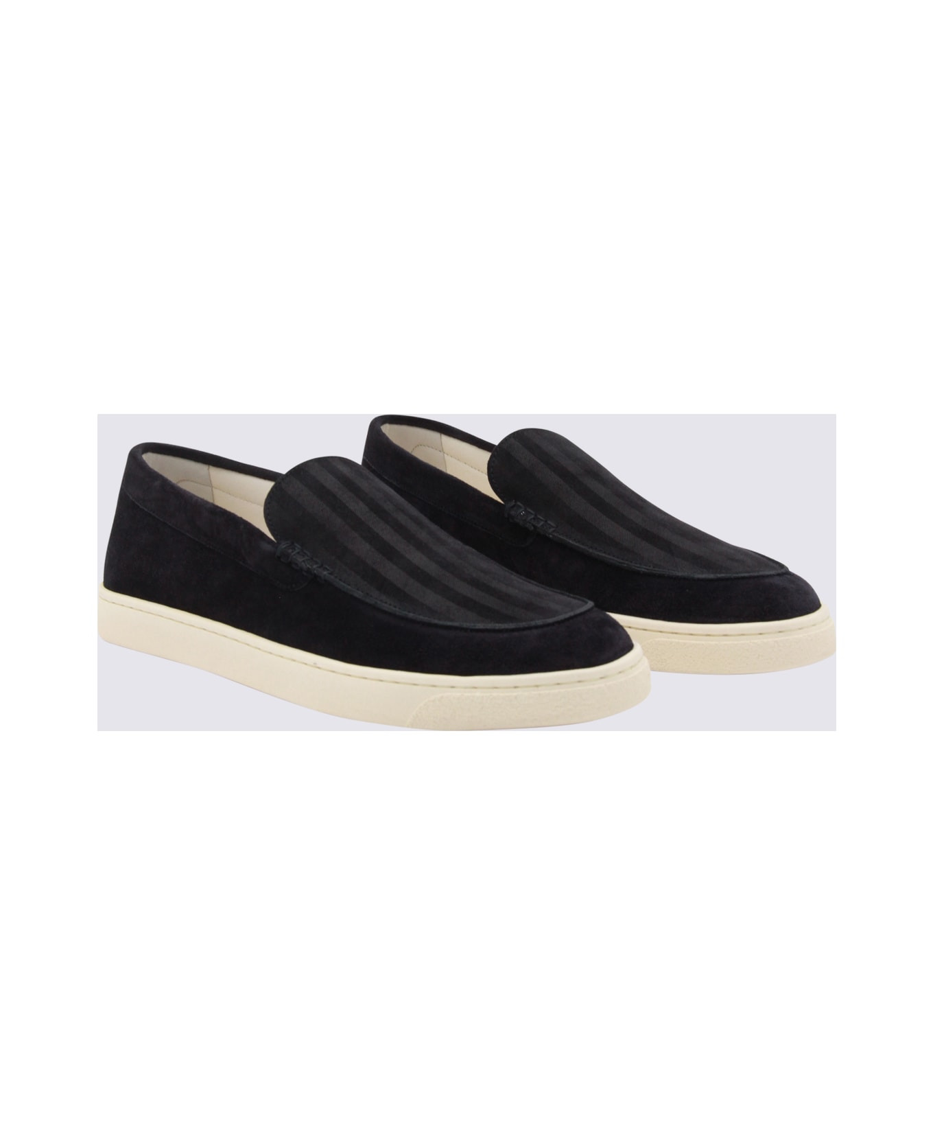 Navy Leather Sneakers - 2