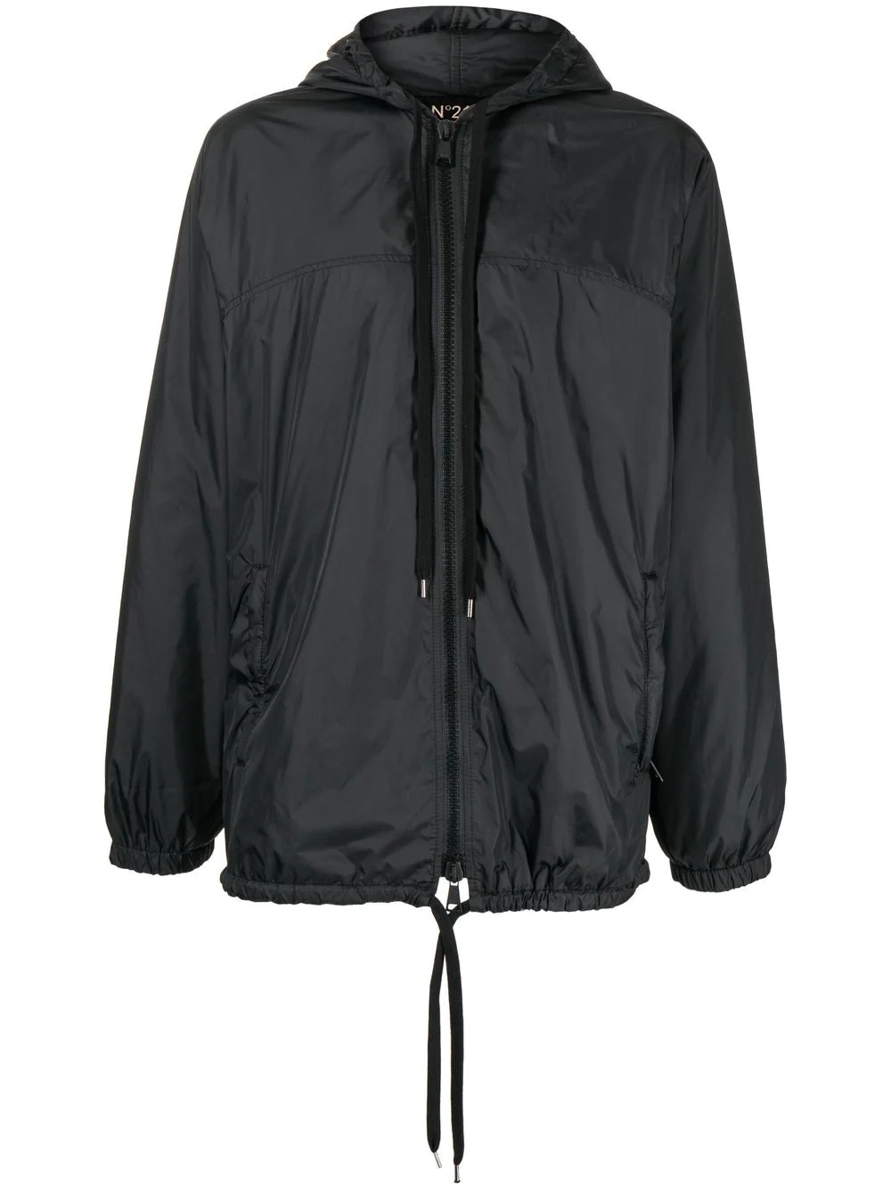 rear-logo hooded jacket - 1