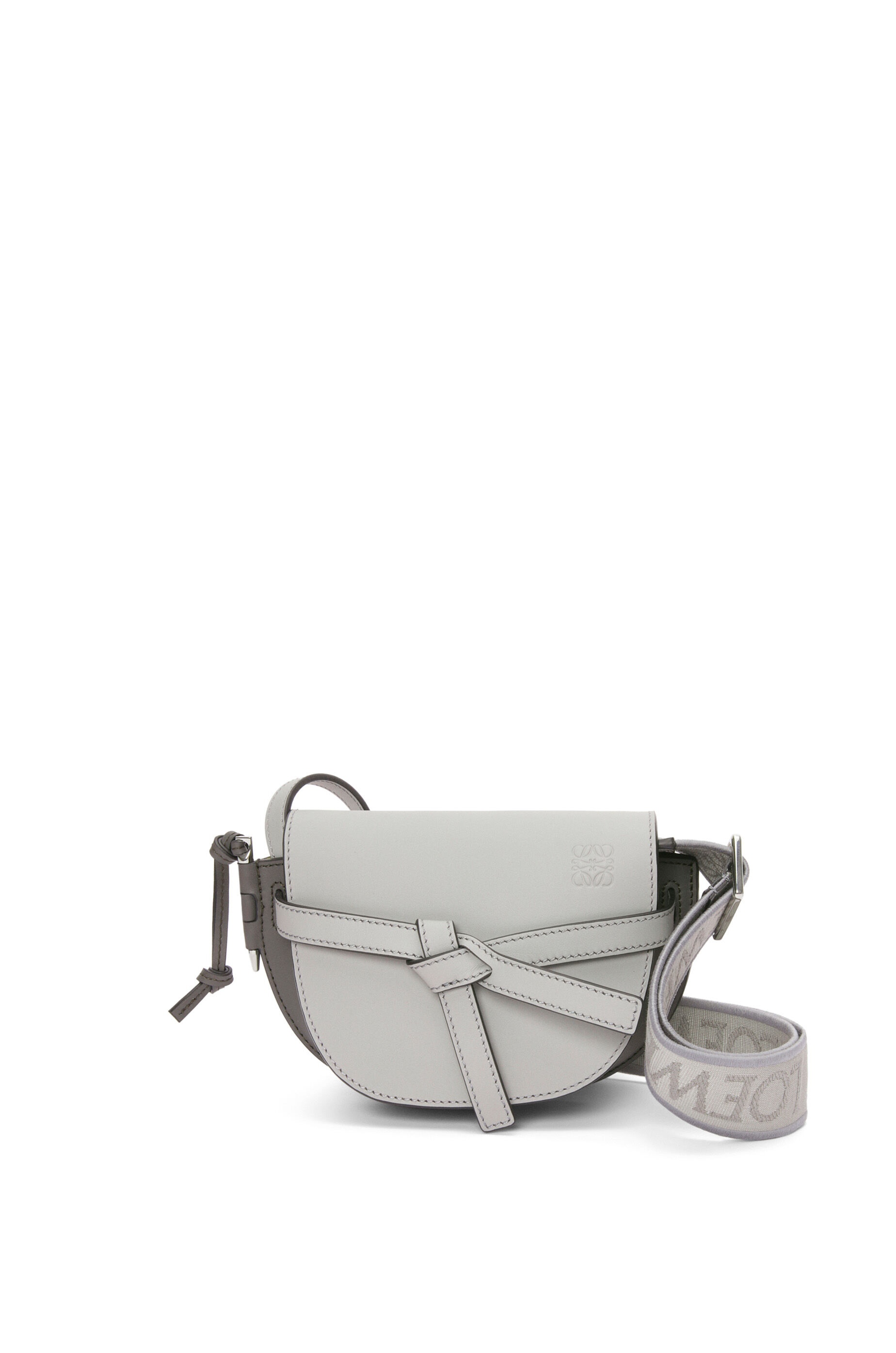 Mini Gate Dual bag in soft calfskin and jacquard - 1