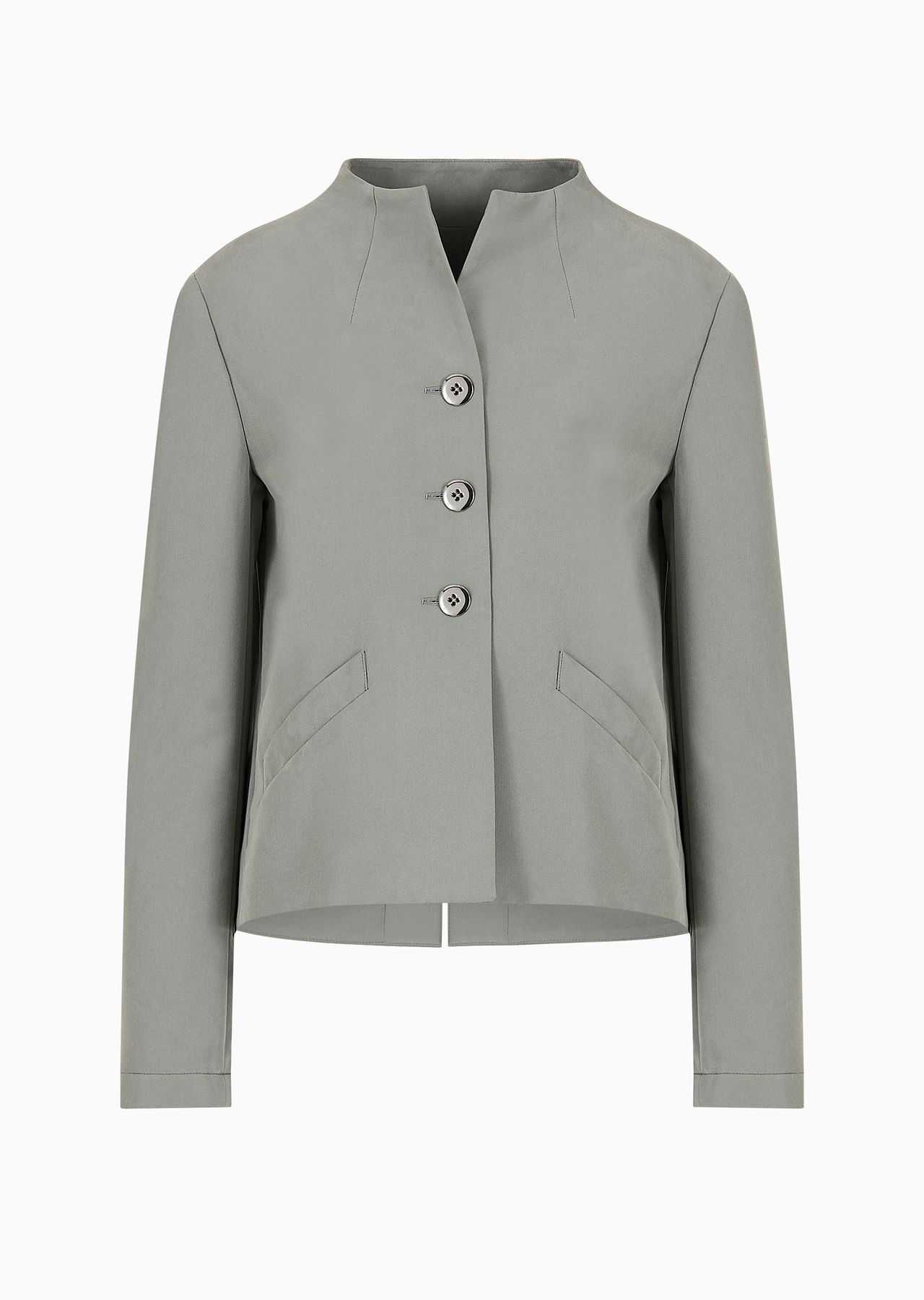 Cupro jacket with asymmetric hem - 1