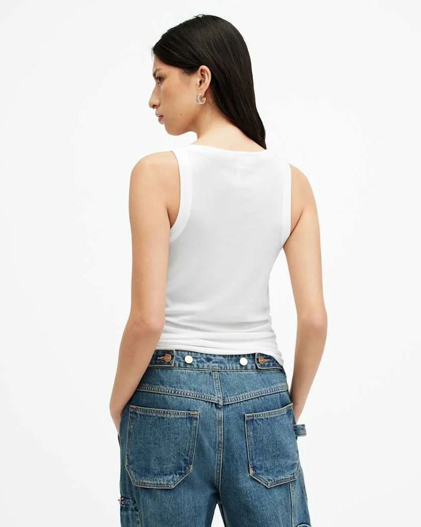 RINA CREW NECK SLEEVELESS TANK TOP - 1