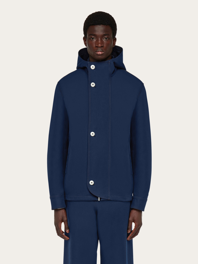 FERRAGAMO Denim hooded blouson outlook