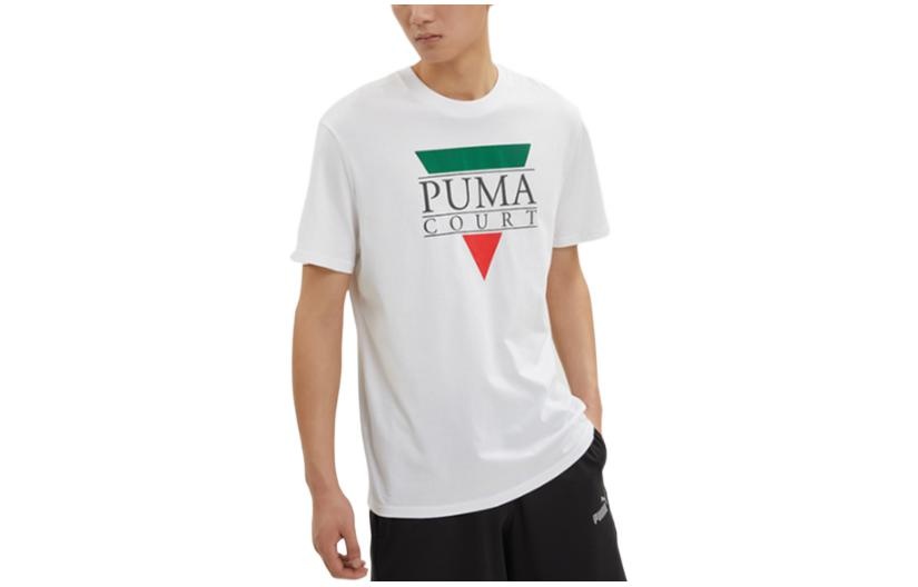 PUMA PUMA Tennis Club Graphic Tee White 536913 02 REVERSIBLE