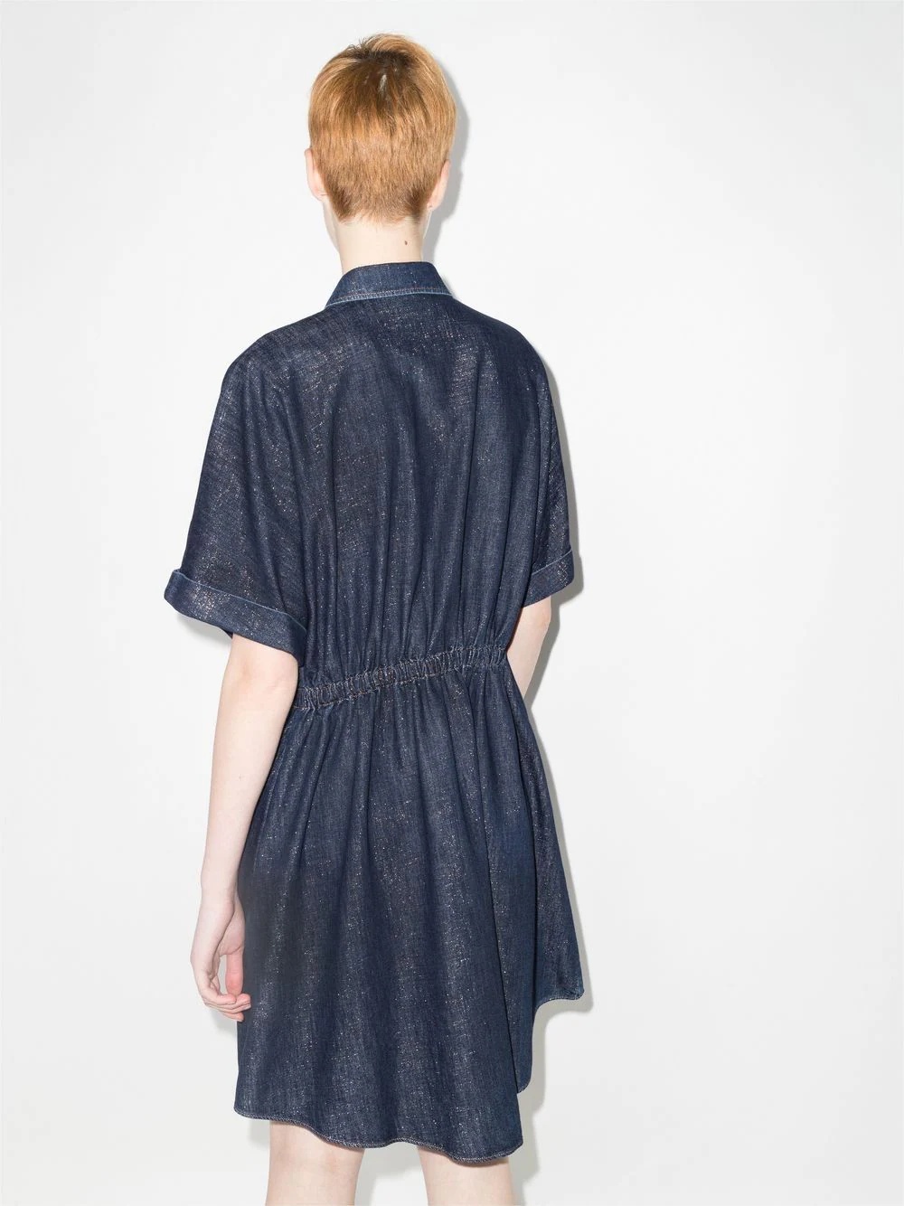 denim midi shirt dress - 3
