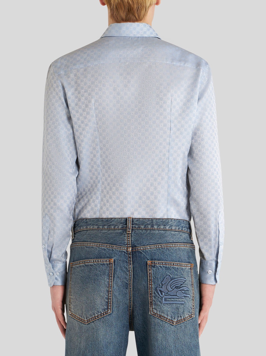 COTTON SHIRT WITH TIE PRINT - 4