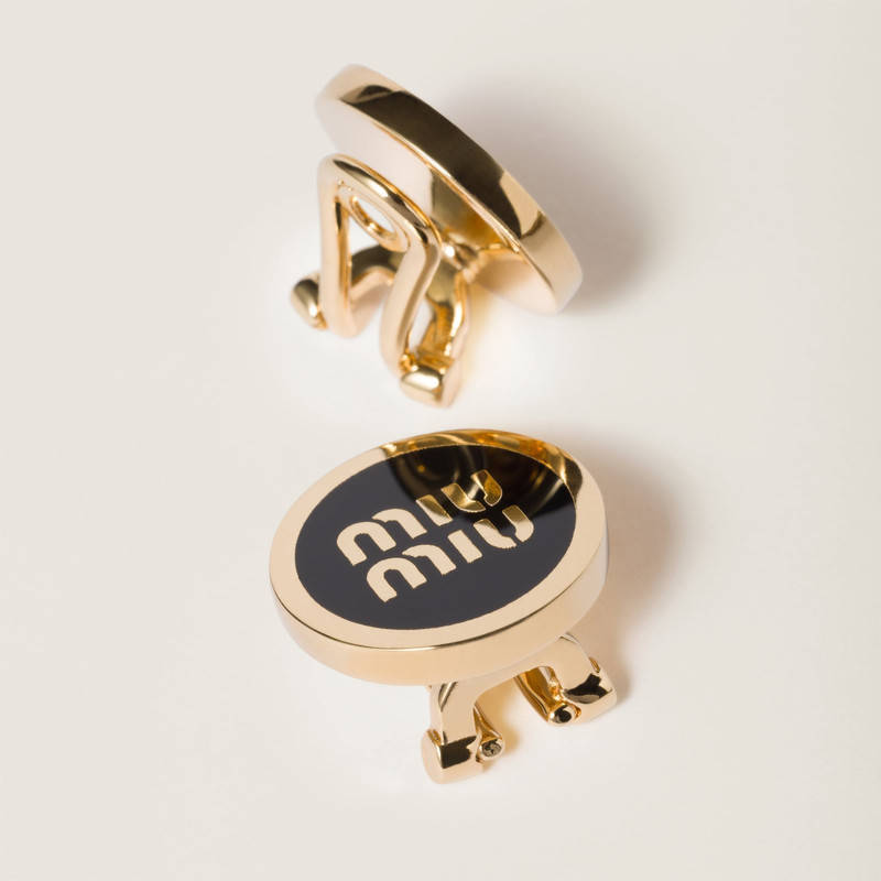 Miu Miu Enameled metal earrings outlook