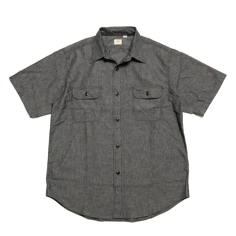 BLACK CHAMBRAY S/S WORK SHIRT - SC39307 - 1