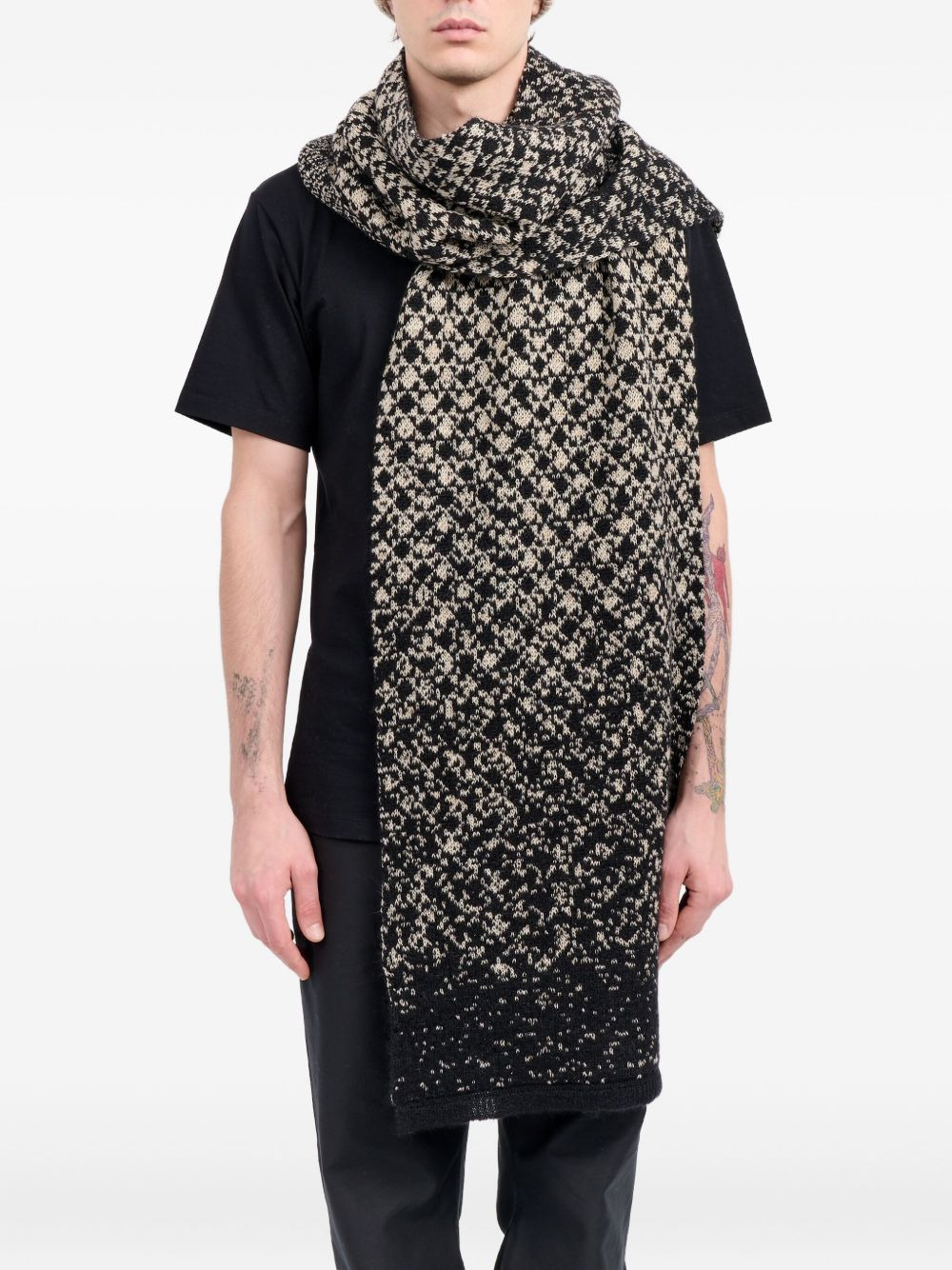 patterned knit scarf - 3