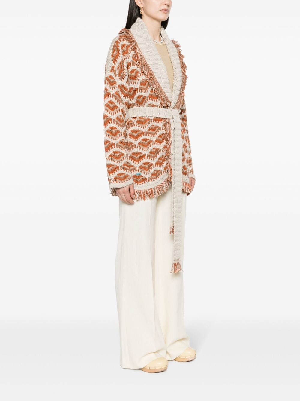 Hawa Mahal patterned-intarsia cardigan - 3