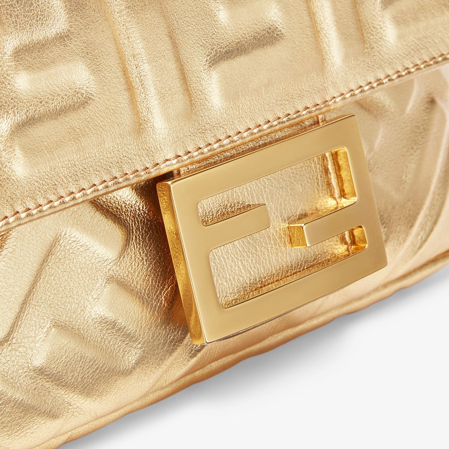 Golden leather bag - 6